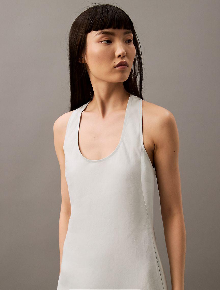 Linen Blend Casual Day Dress Product Image