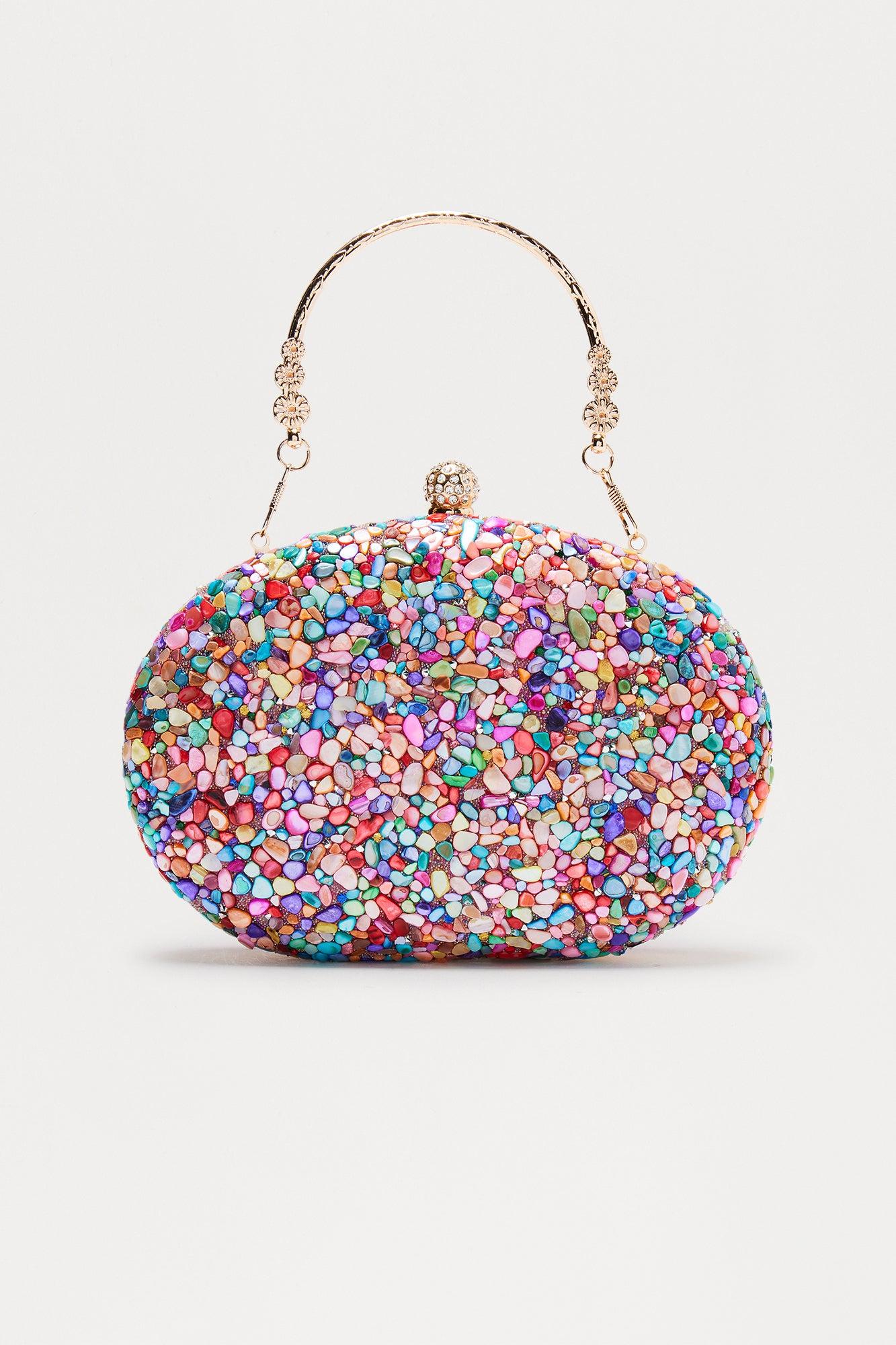 Dress You Up Beaded Clutch - Multi Color Female Product Image