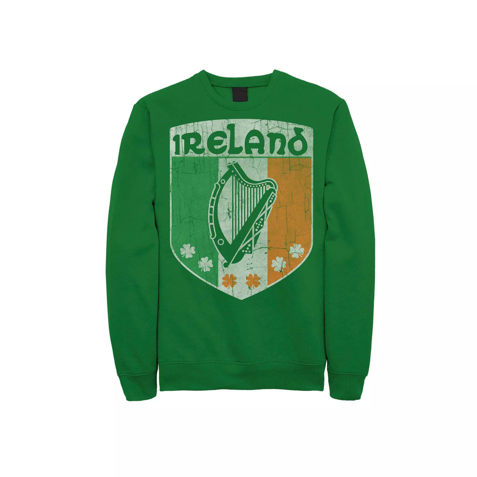 Men's Ireland Crest Vintage Sweatshirt, Size: Medium, Kelly Product Image
