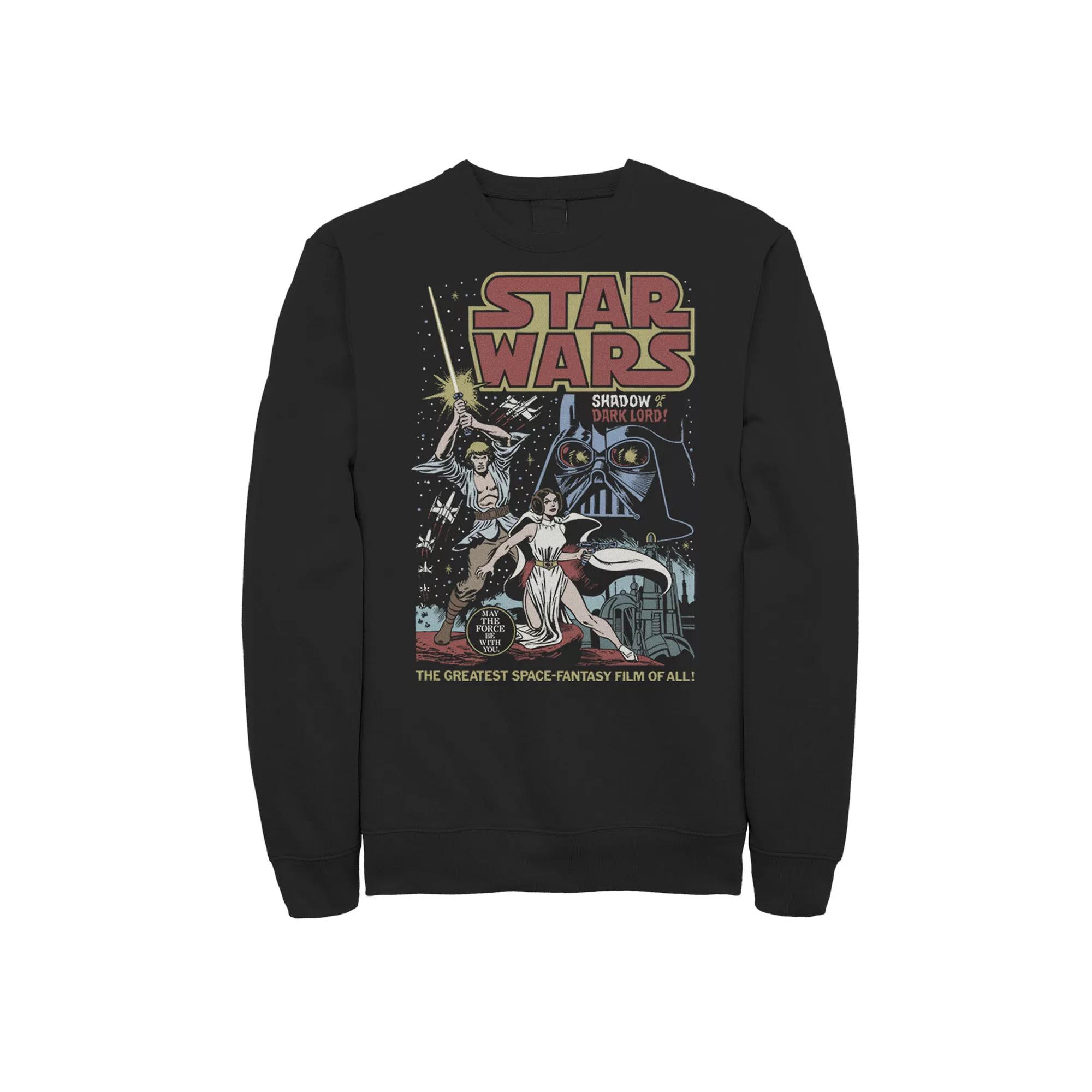 Men's Star Wars Shadow Of A Dark Lord Poster Sweatshirt, Size: Small, Black Product Image