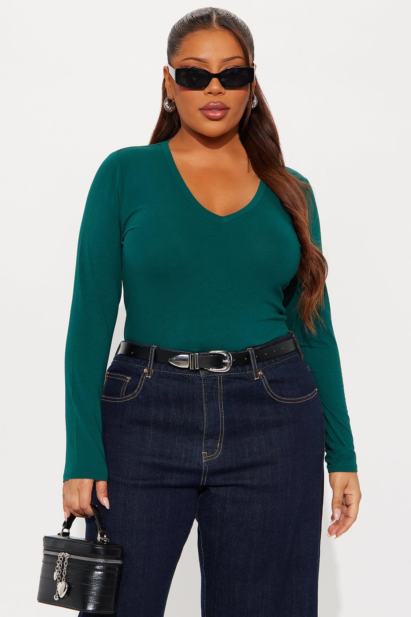 Nara Long Sleeve Top - Hunter Green Female Product Image