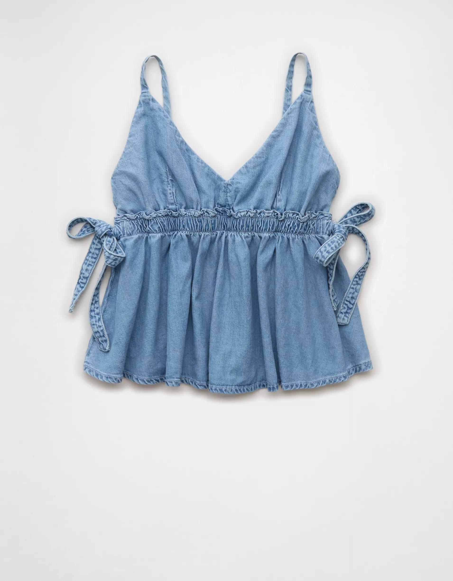 AE Denim Babydoll Tank Top Product Image