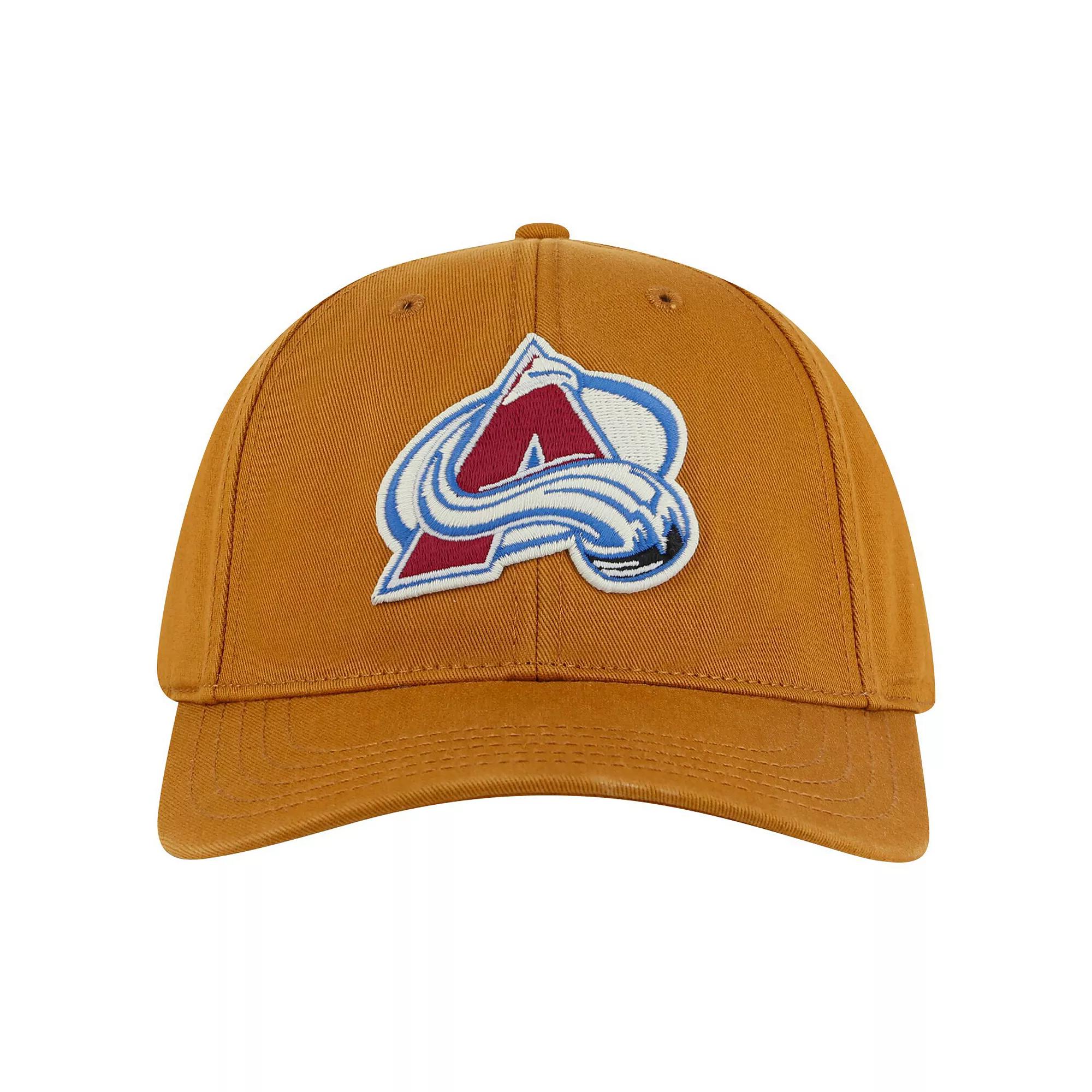 Men's American Needle Tan Colorado Avalanche Hepcat Washed Twill Adjustable Hat, Team Product Image