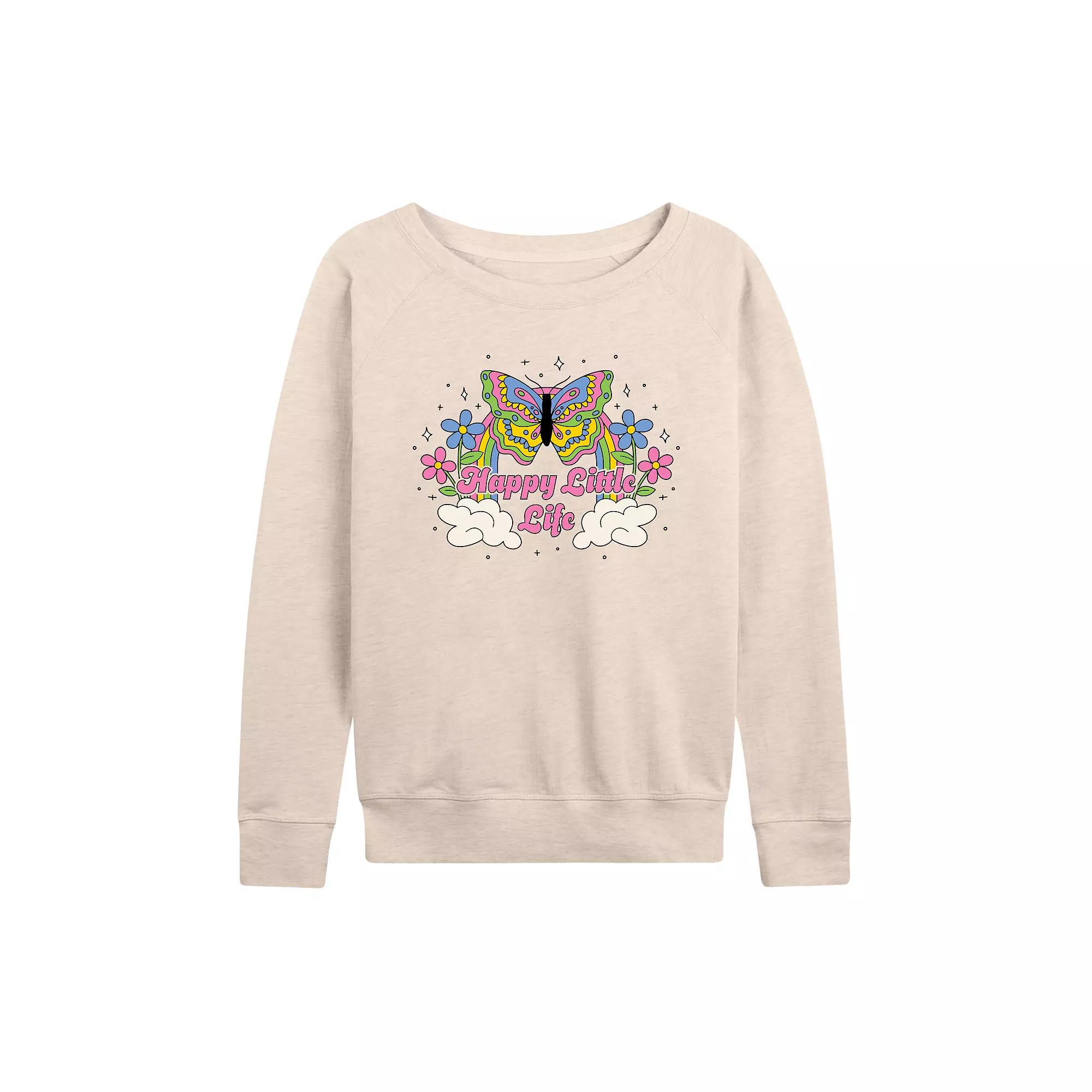 Women's Happy Little Life French Terry Long Sleeve Tee,  Product Image