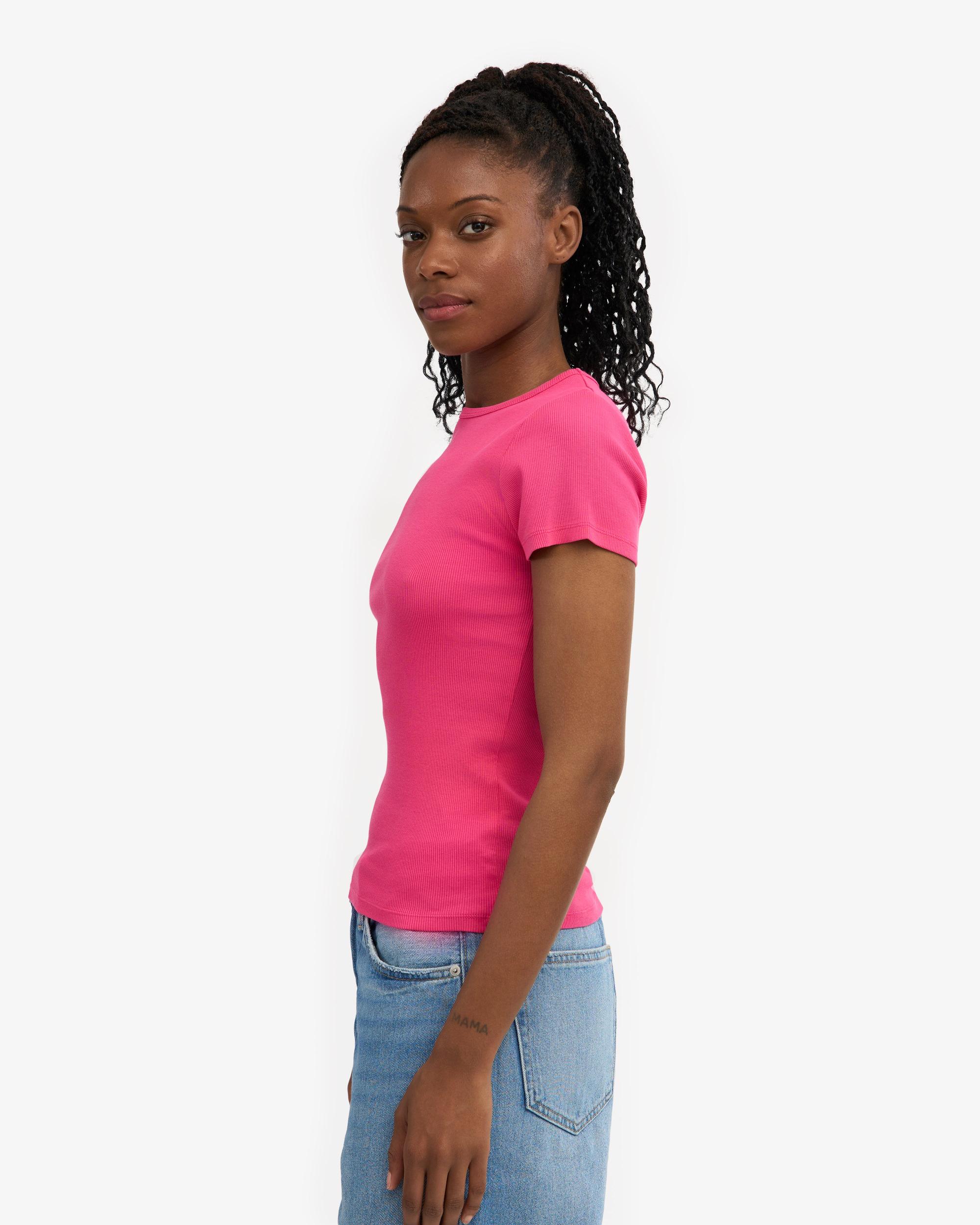 Organic Rib T-Shirt - Bubblegum Pink Product Image
