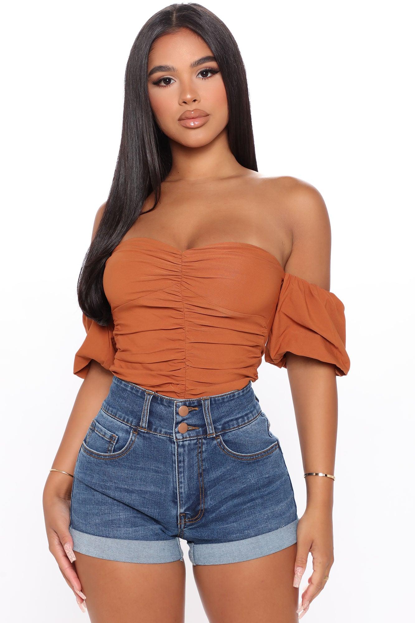 With Desire Bodysuit - Rust Product Image