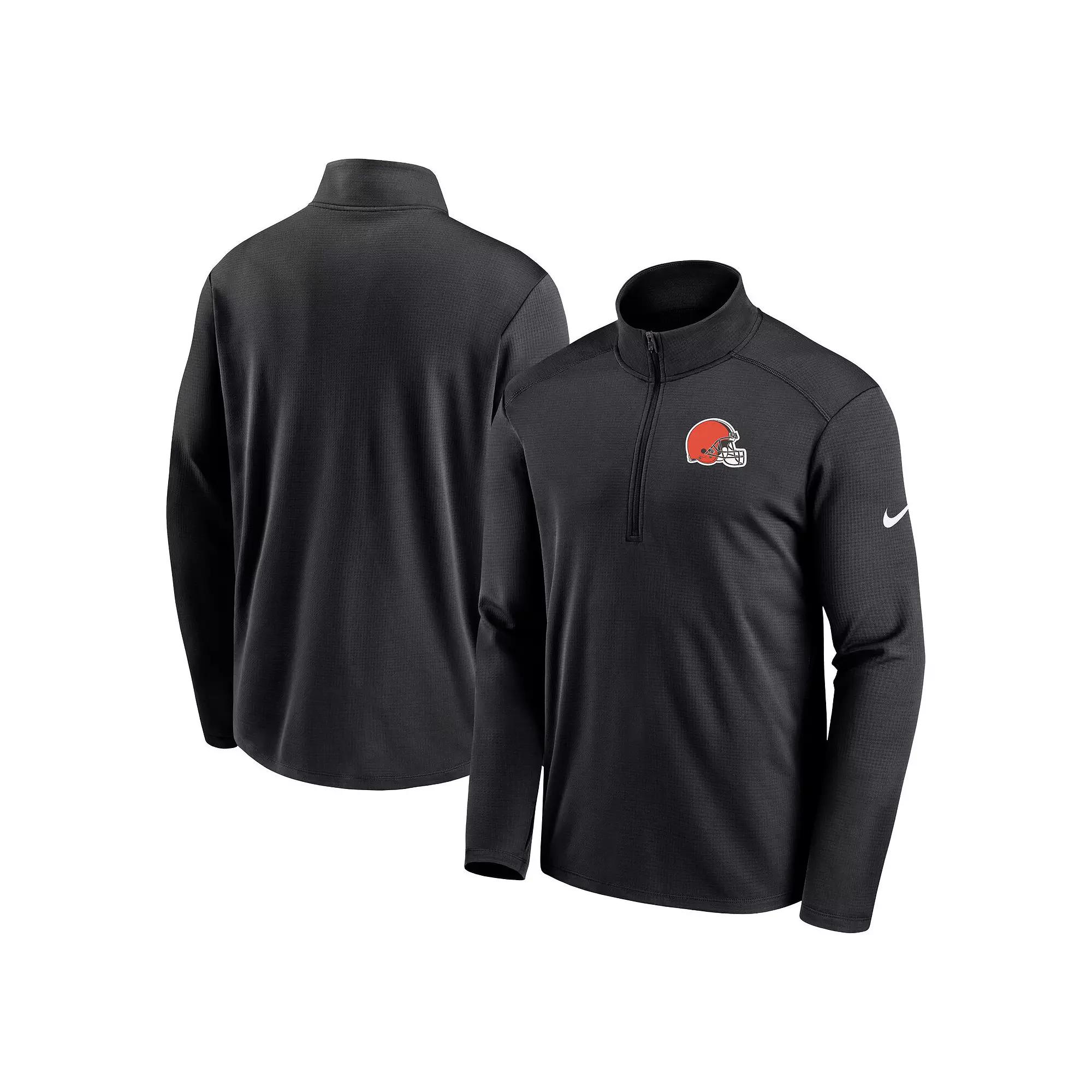 Men's Nike  Black Cleveland Browns Pacer Half-Zip Top, Size: Small Product Image