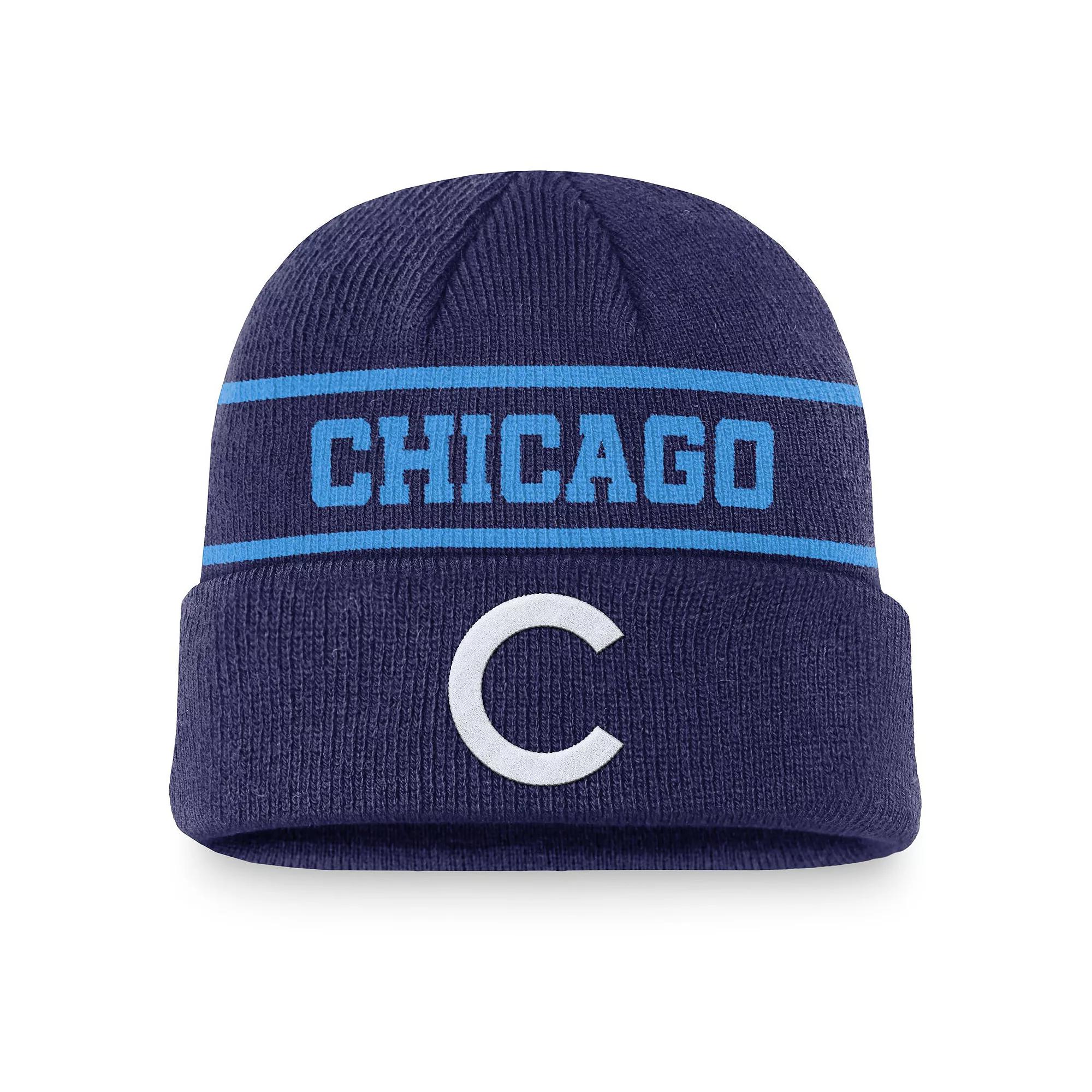 Men's Nike Royal Chicago Cubs Cooperstown Collection Rewind Terra Cuffed Knit Hat, Blue Product Image
