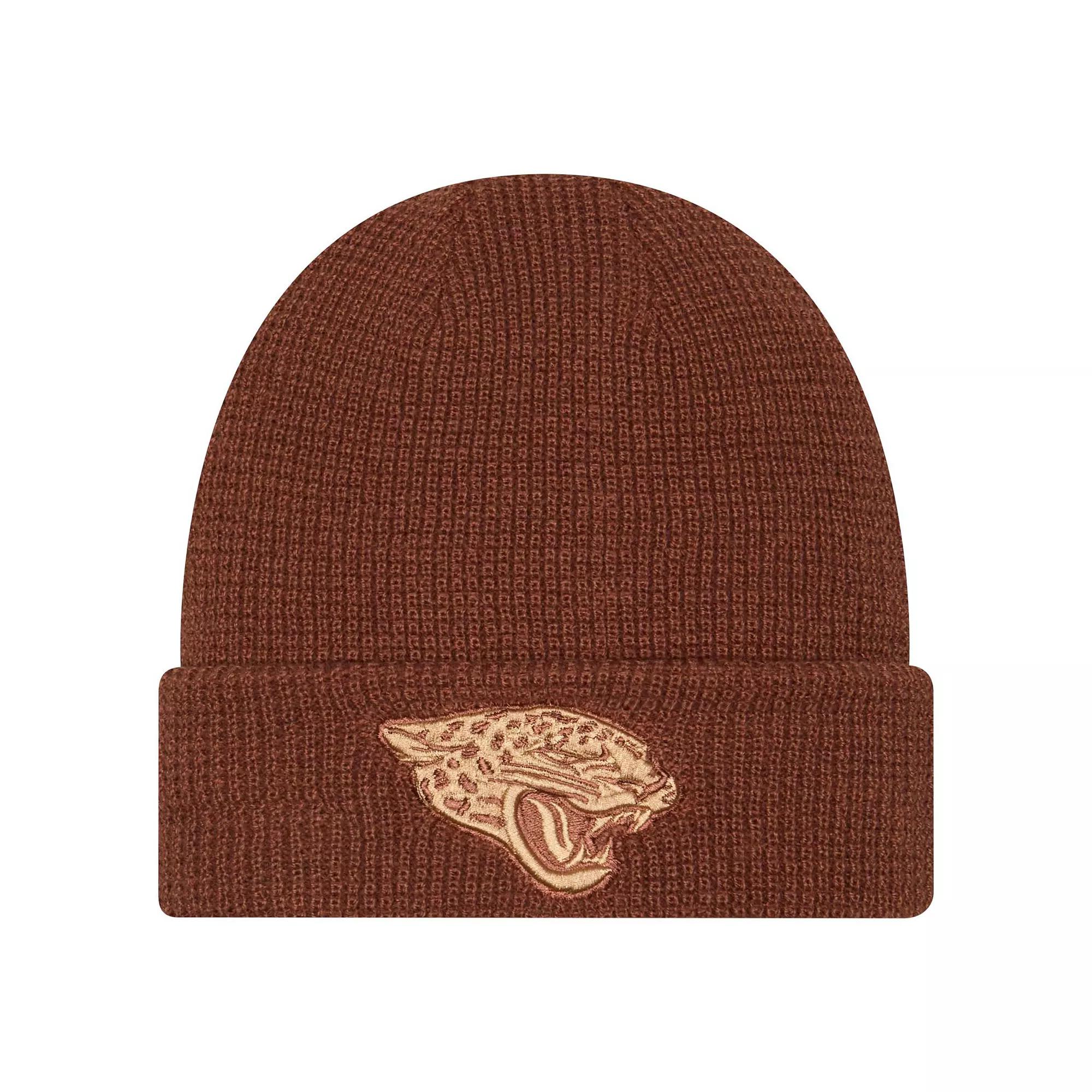 Mens New Era Jacksonville Jaguars Tiramasu Waffle Cuffed Knit Hat Product Image