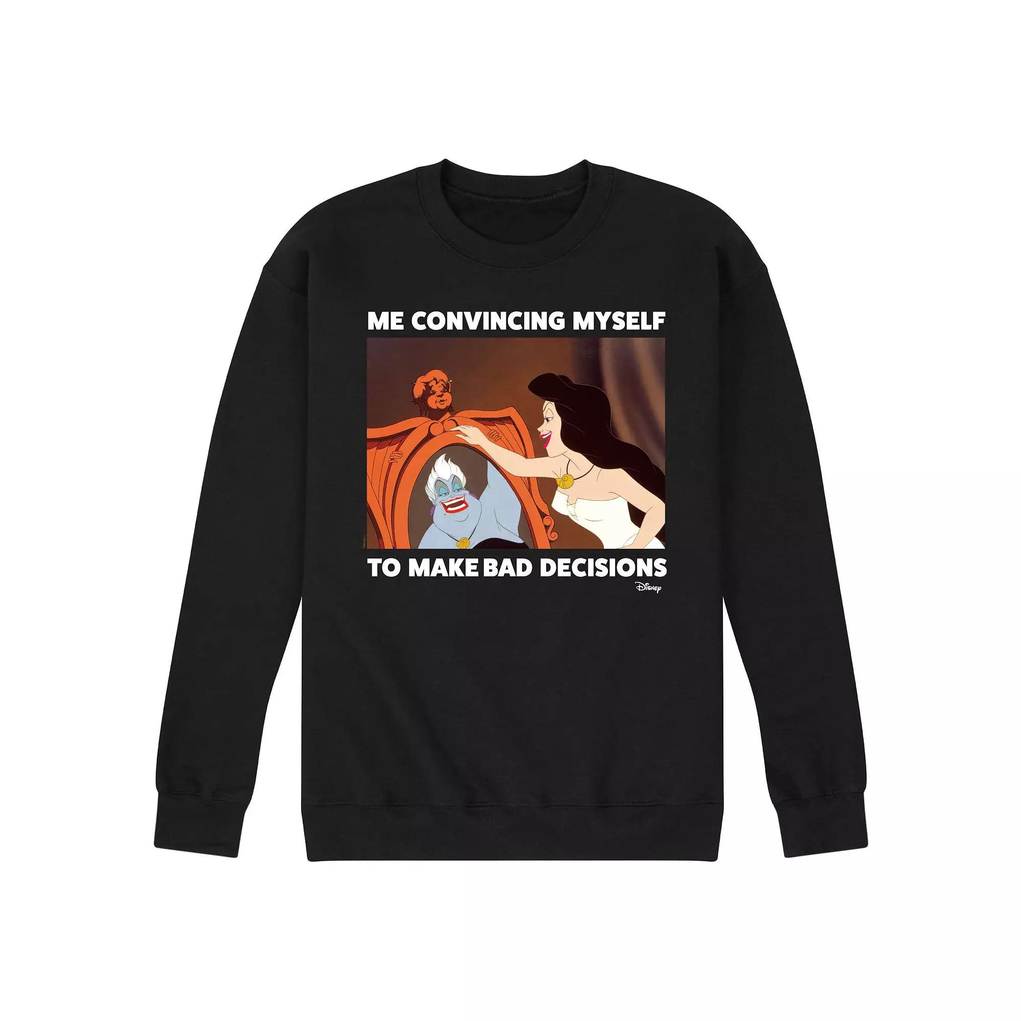 Disney's Villains Men's Ursula Bad Decisions Long Sleeve Graphic Tee,  Product Image