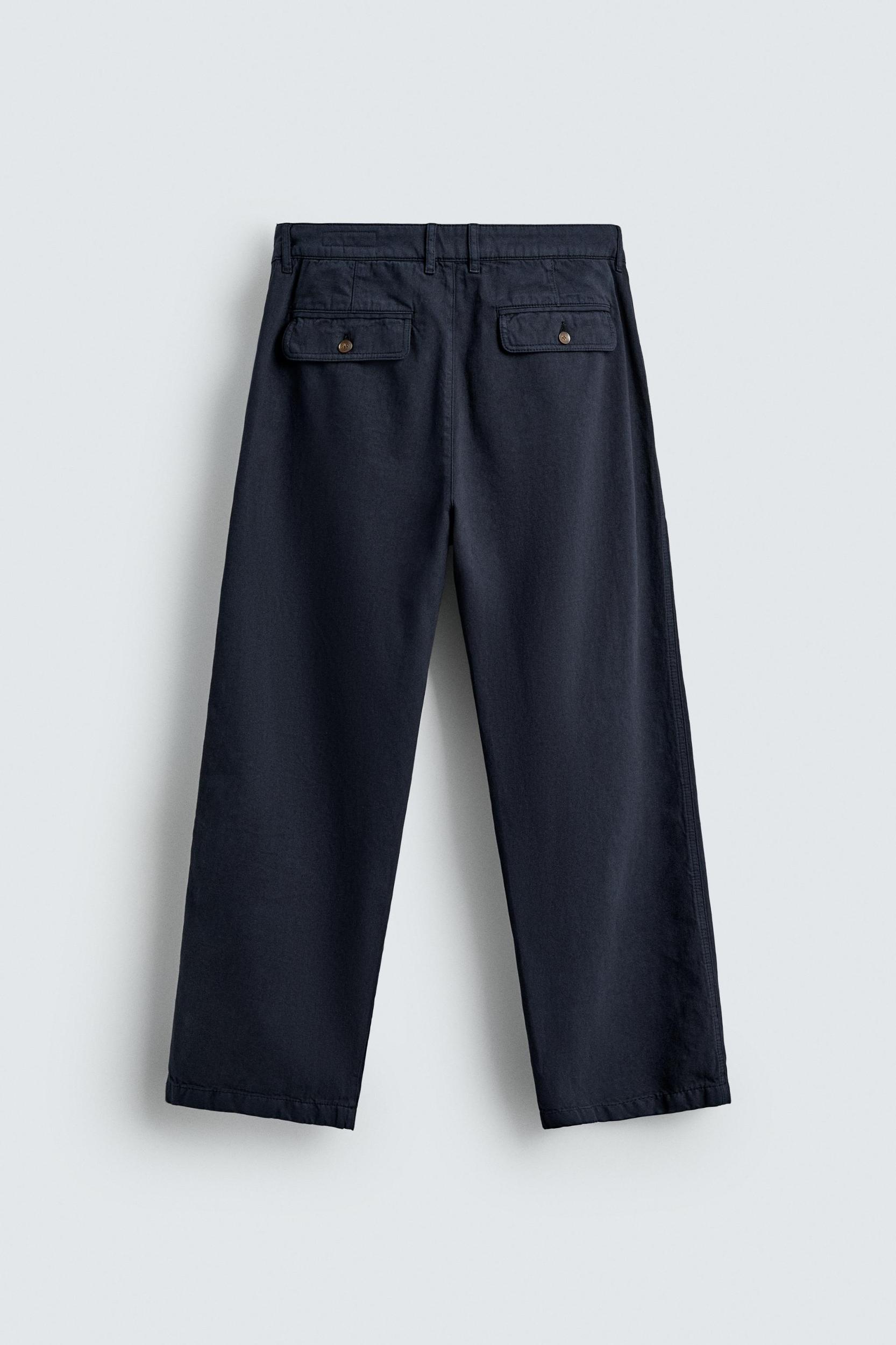 WASHED STRAIGHT FIT PANTS Product Image