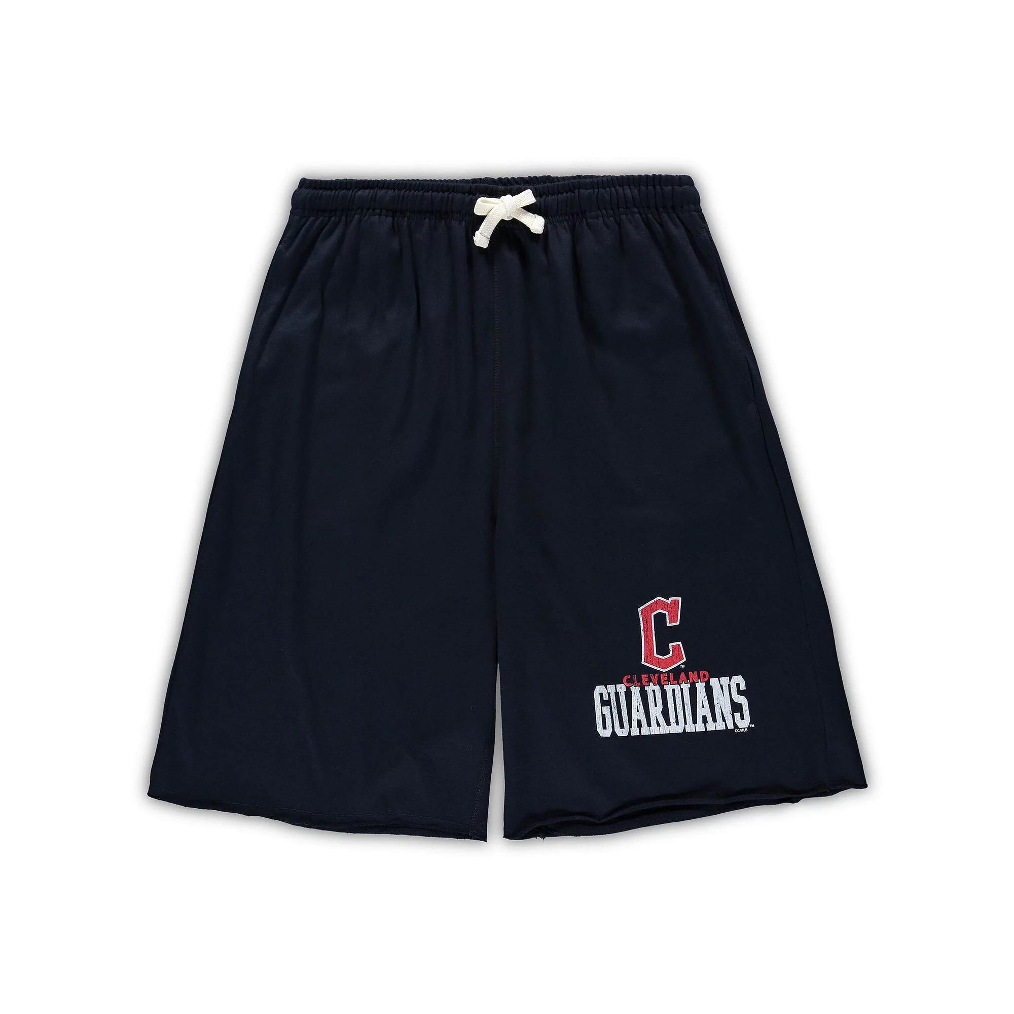 Men's Navy Cleveland Guardians Big & Tall French Terry Shorts, Size: 4XB, Grd Blue Product Image