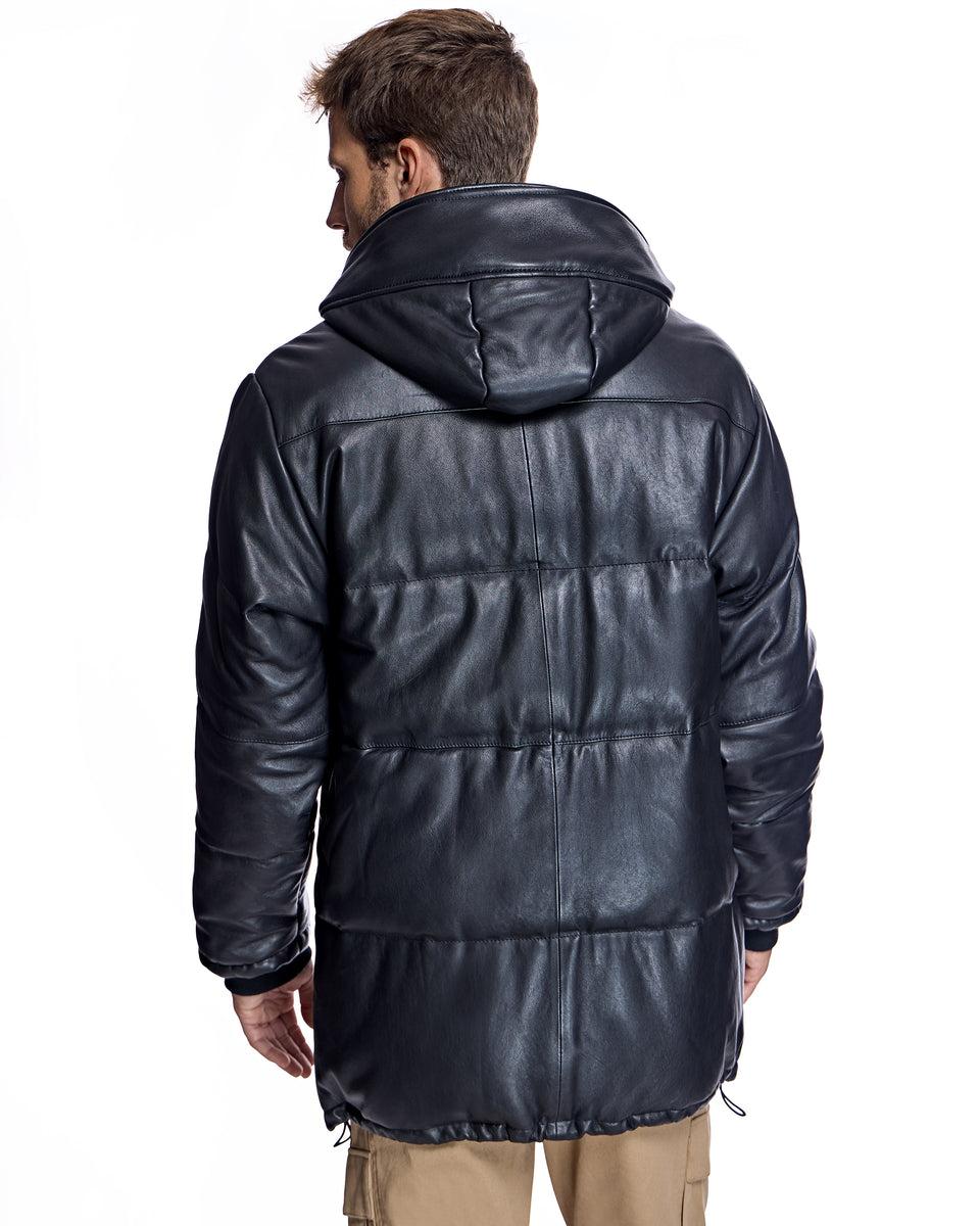 Men's Horizontal Leather Jacket Product Image