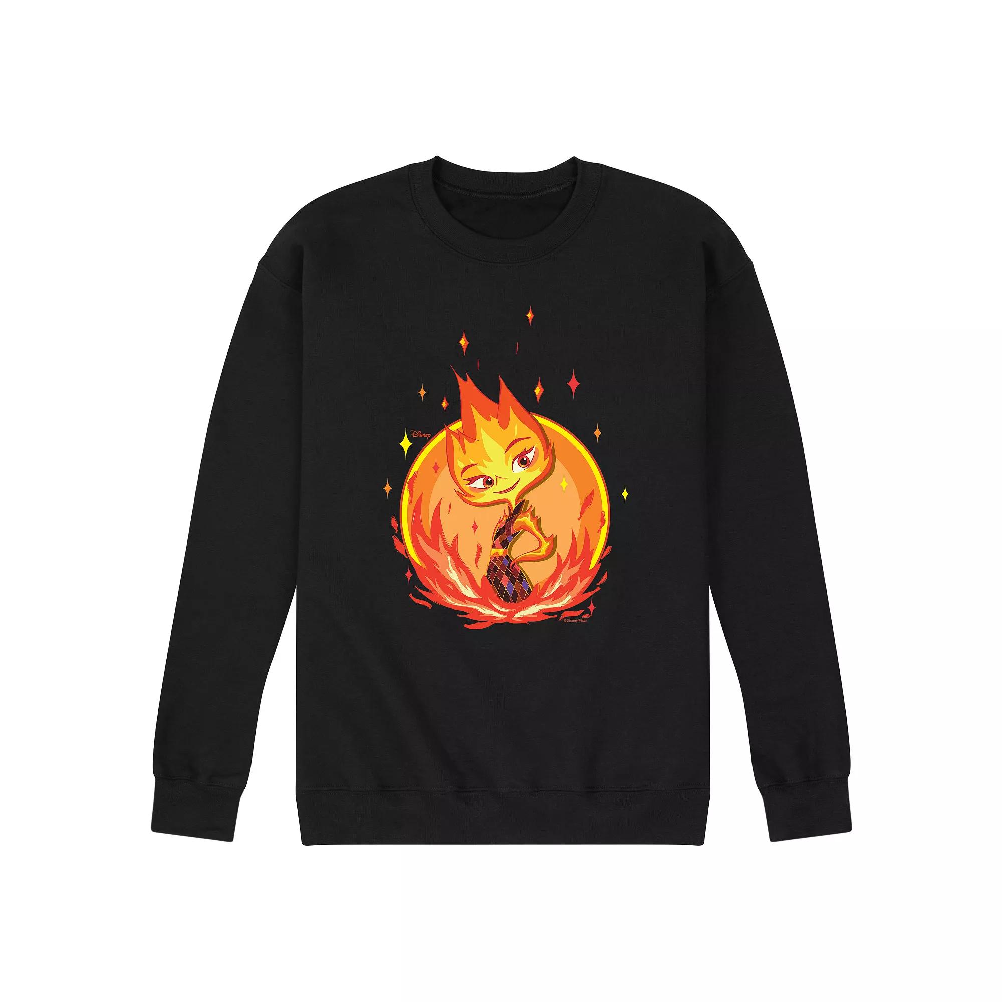 Disney's Elemental Men's Ember Badge Fleece Sweatshirt,  Product Image