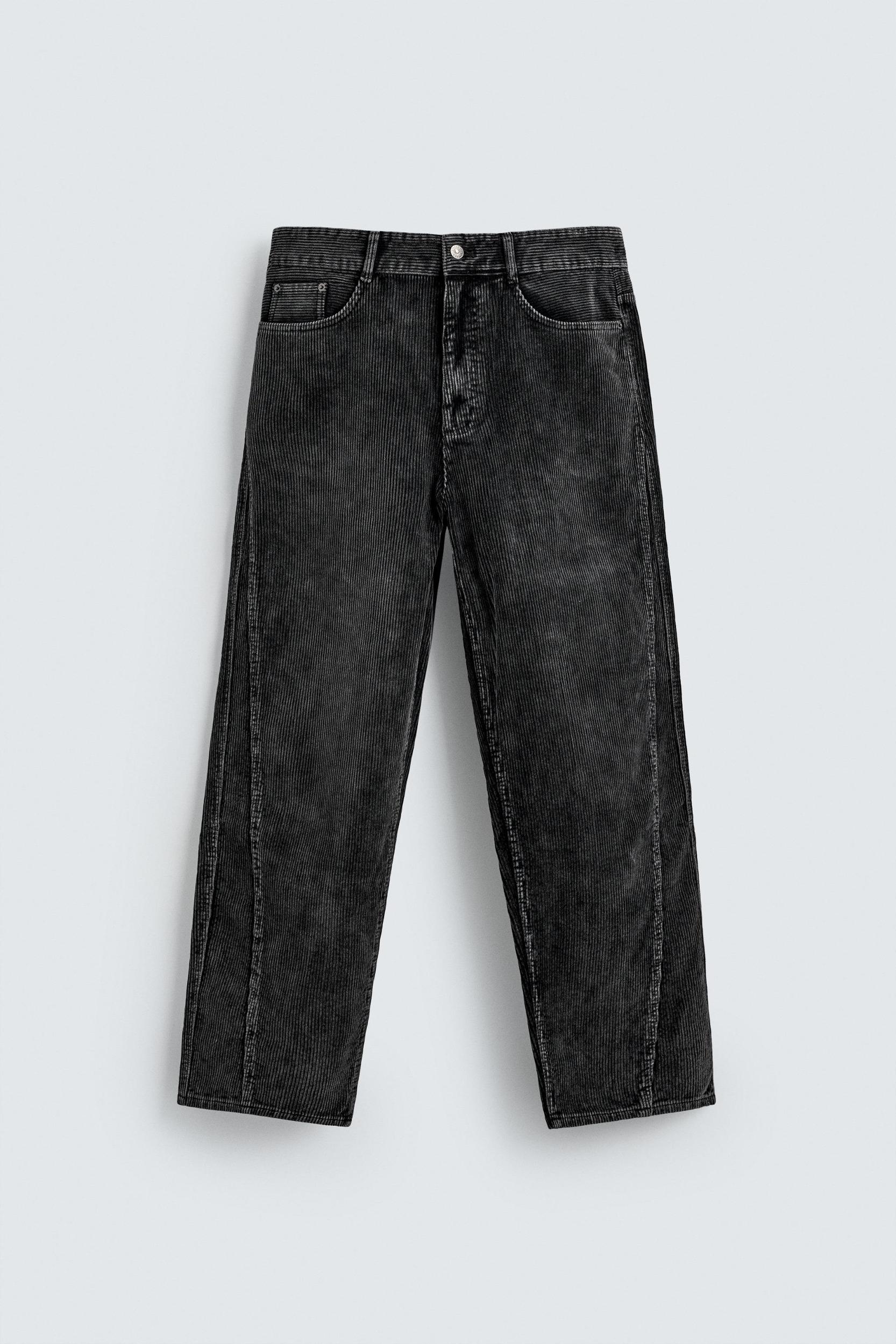 BAGGY FIT CORDUROY PANTS WITH TWISTED SEAMS Product Image