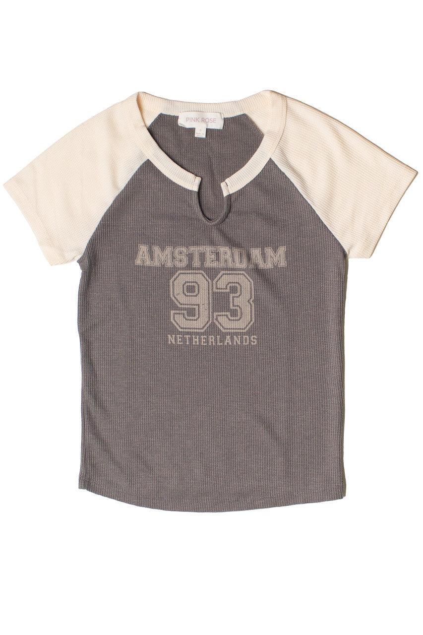 Waffle Knit Raglan Tee Product Image