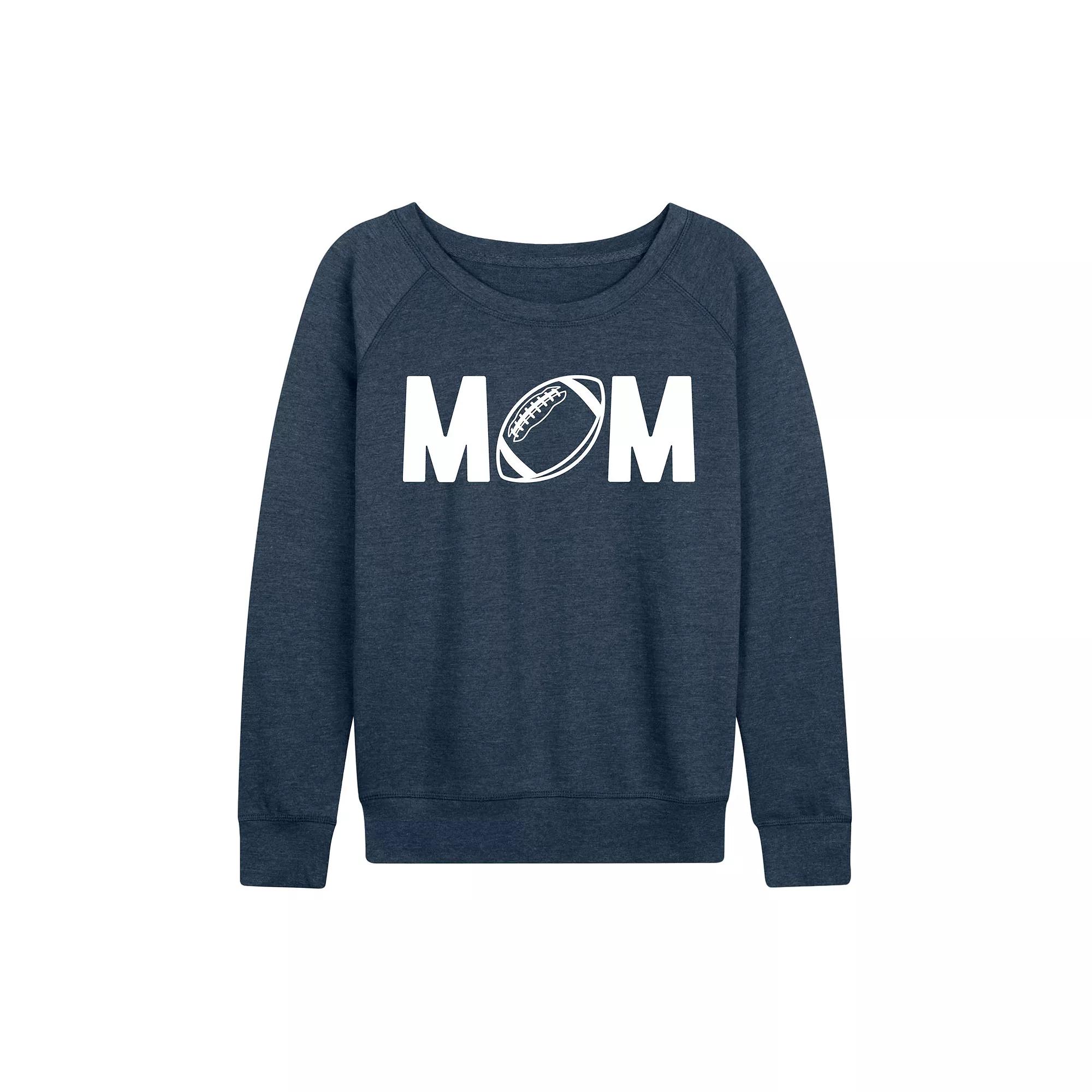 Women's Mom Football French Terry Long Sleeve Tee, Girl's,  Product Image