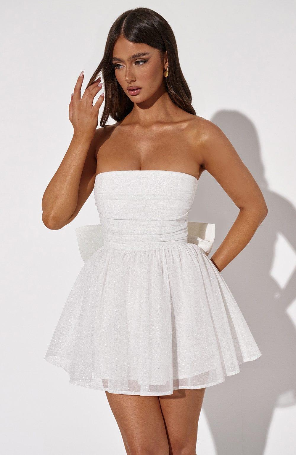 Katrina Mini Dress - Ivory Sparkle Product Image