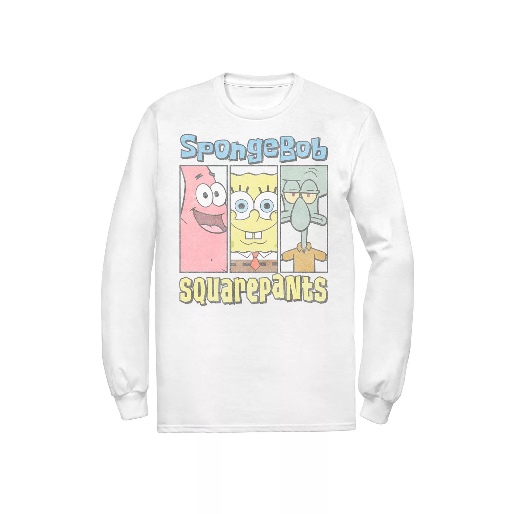 Men's SpongeBob SquarePants Trio Panels Tee,  Product Image