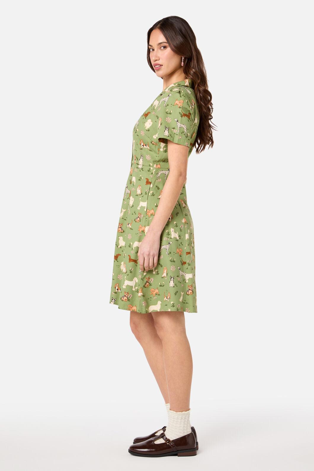 Cute Dogs Shirt Dress Product Image