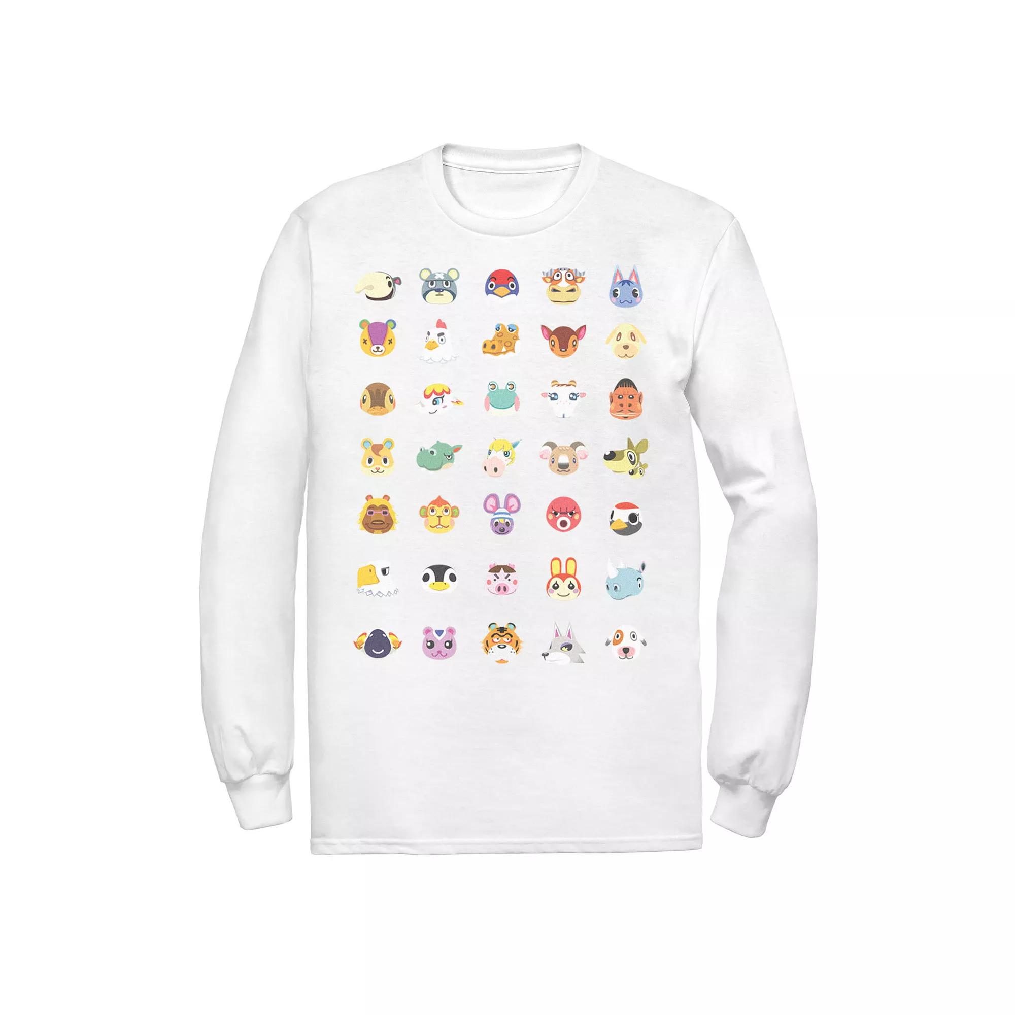 Men's Animal Crossing New Horizons Group Shot Character Faces Tee,  Product Image