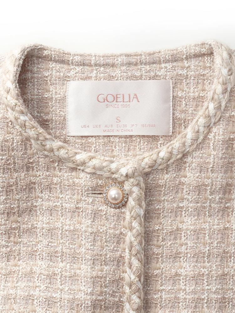 Wool Blend Tweed Single-Breasted Women Jacket Product Image