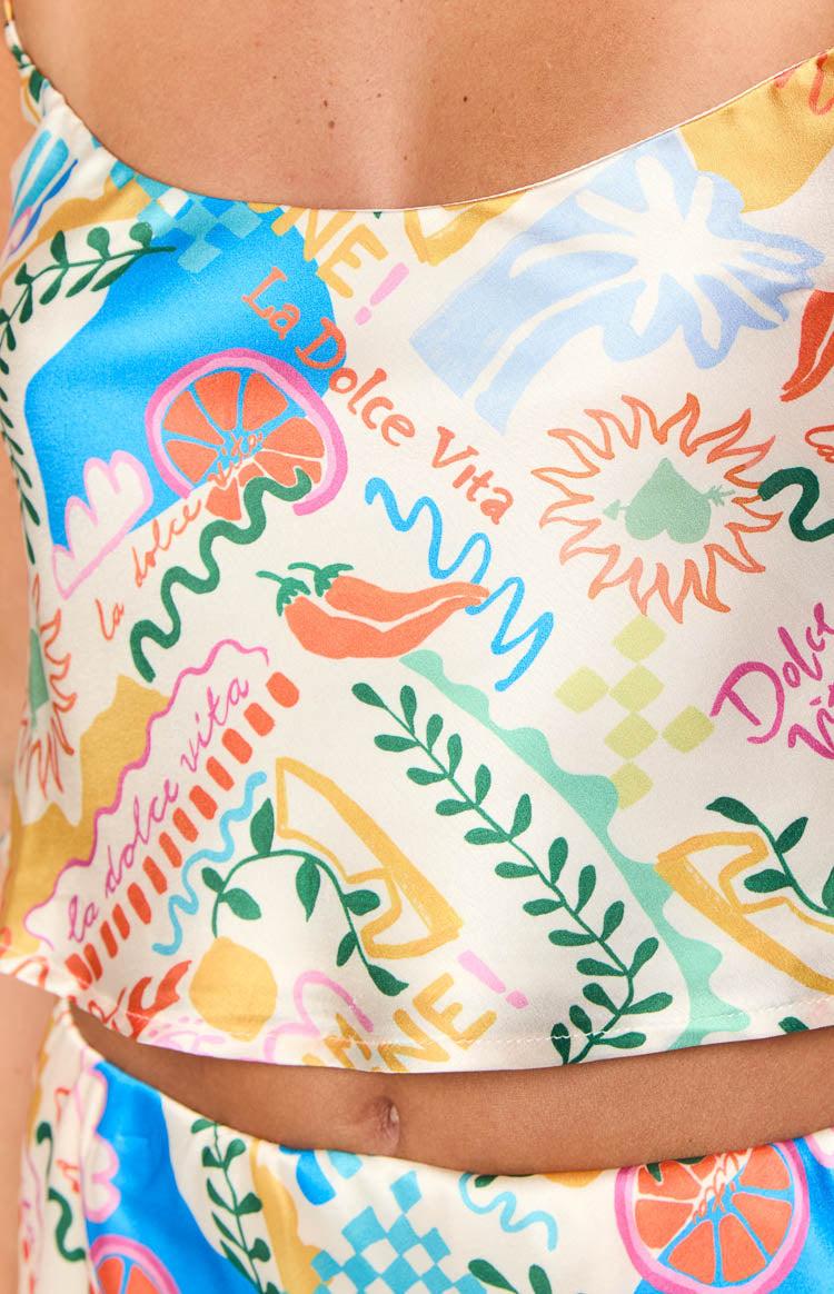 Milliana Dolce Print Crop Top Product Image