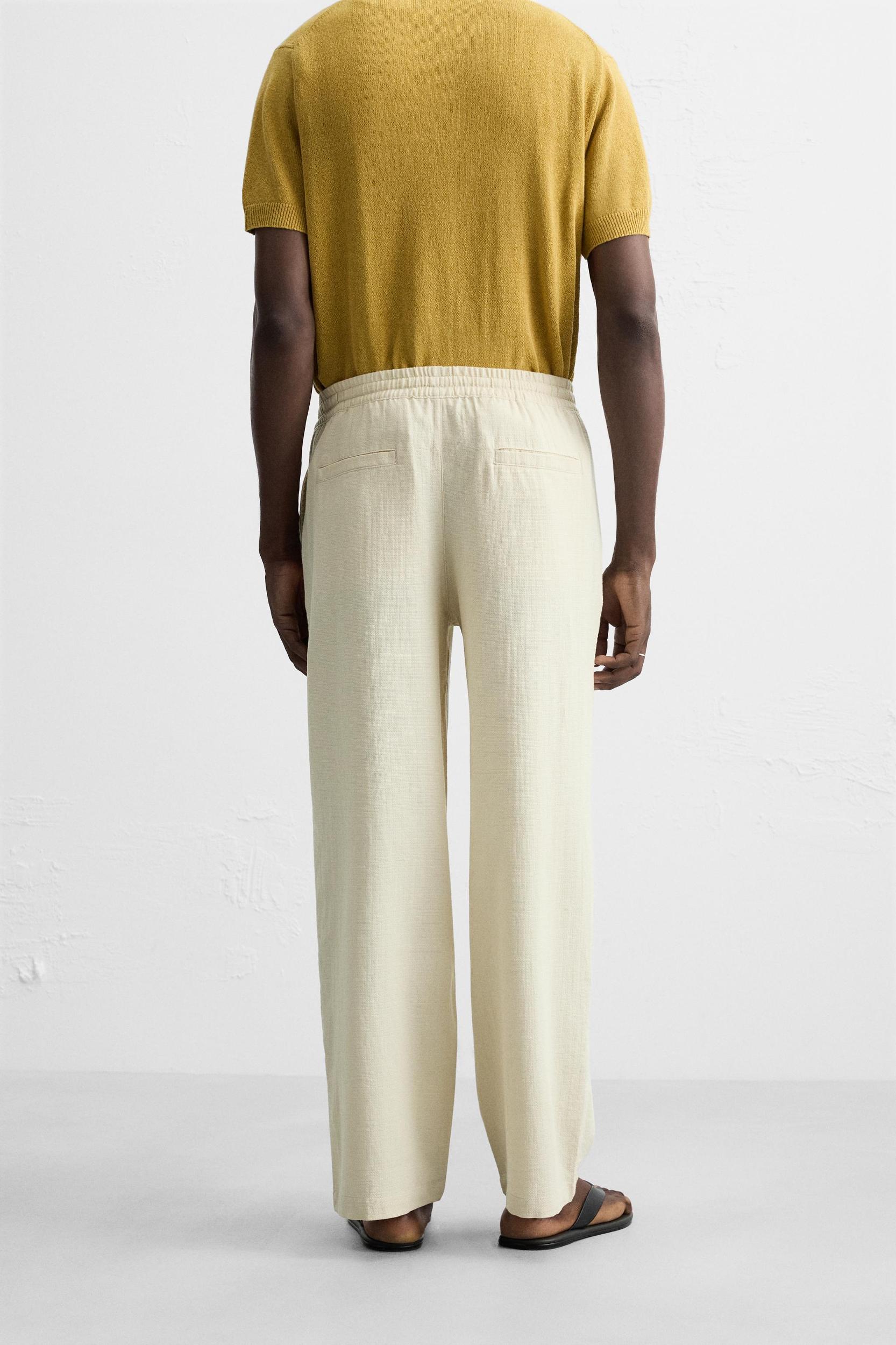 TEXTURED JACQUARD PANTS Product Image