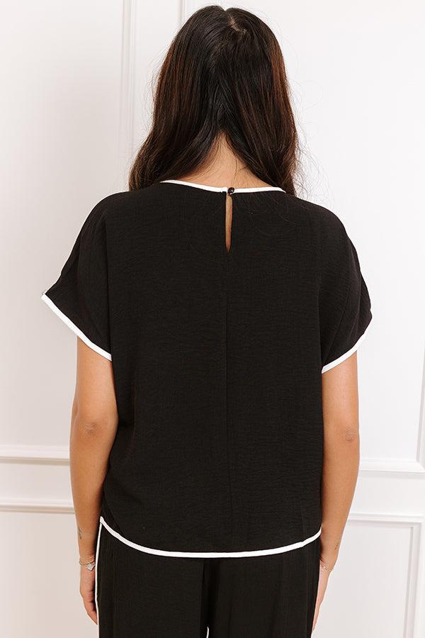 Upper East Ease Shift Top In Black Product Image