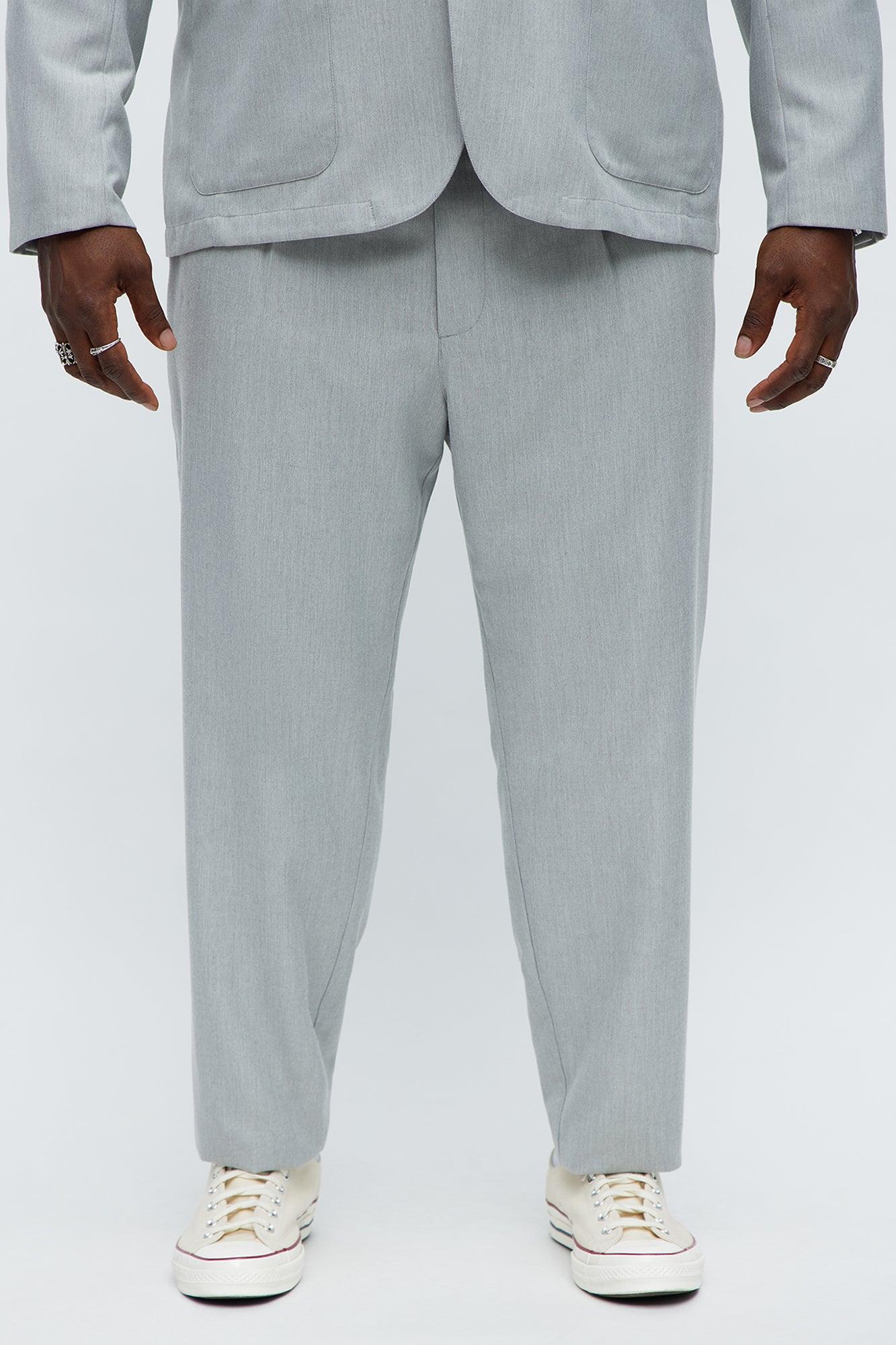 Slim Modern Stretch-Waist Everyday Trouser - Light Grey Male Product Image