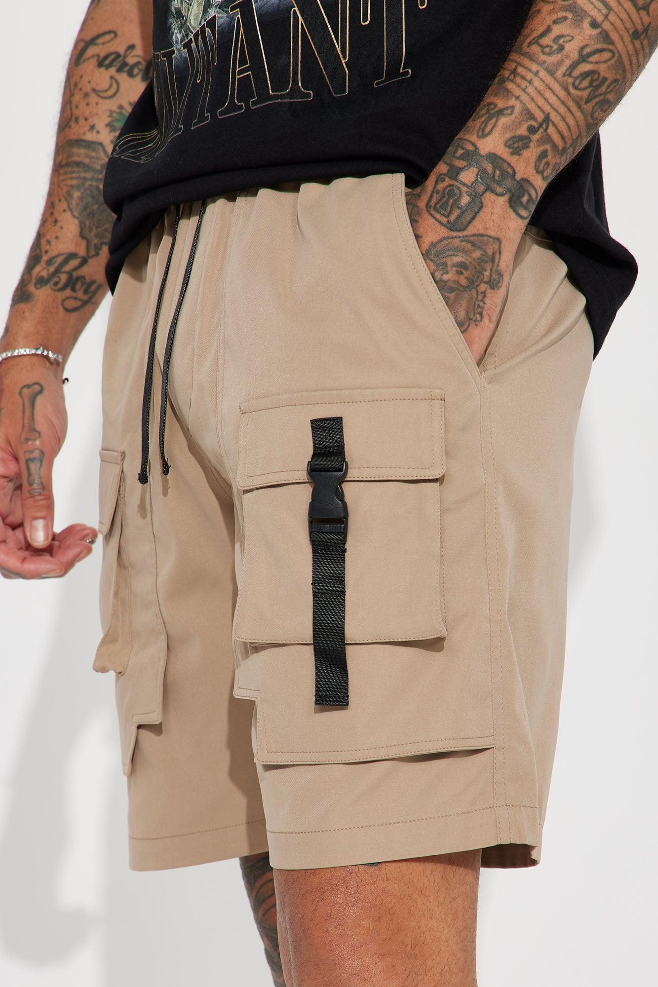 All Cap Utility Nylon Cargo Shorts - Taupe Product Image