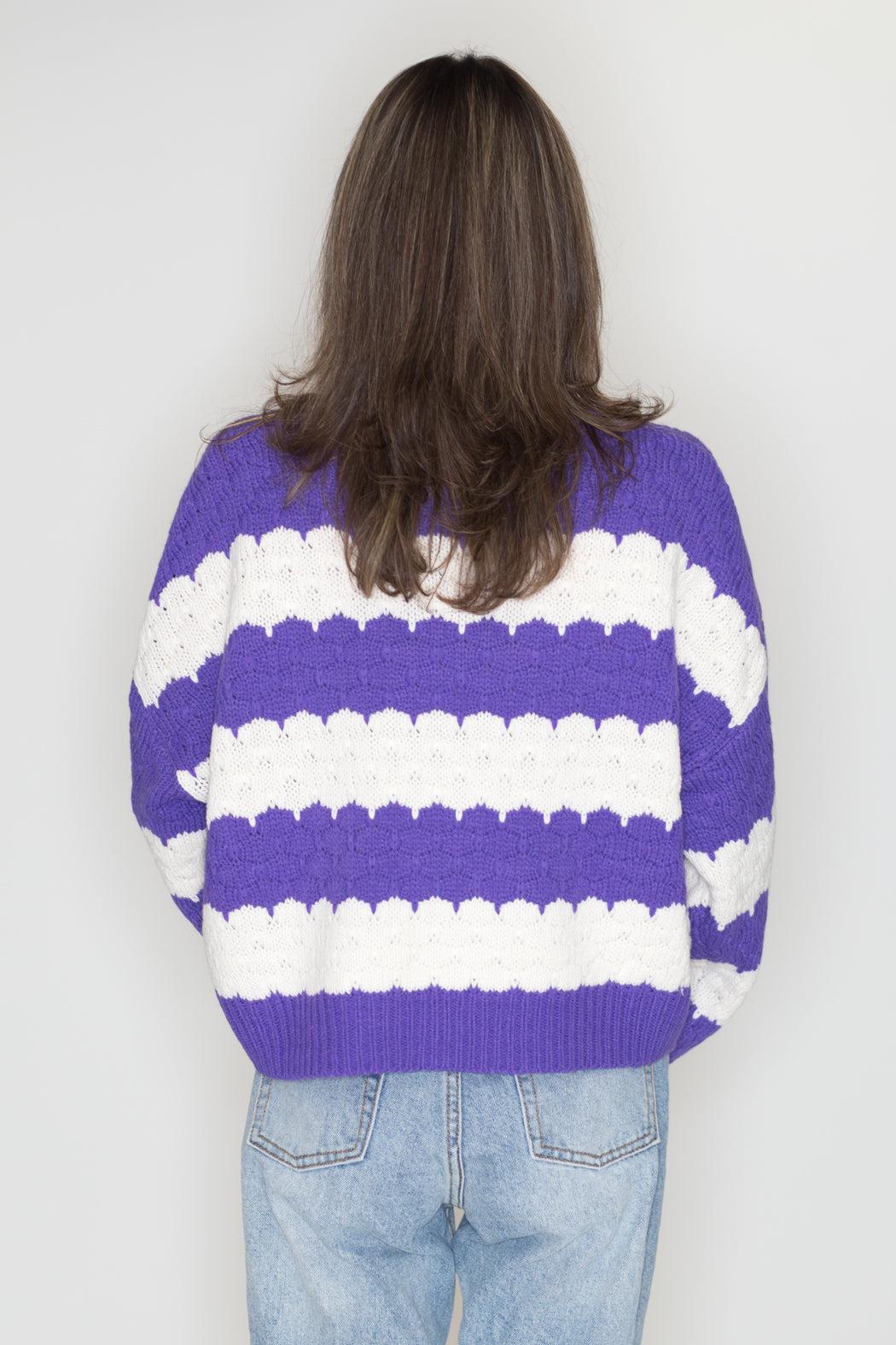 Scallop Stripe Sweater Product Image