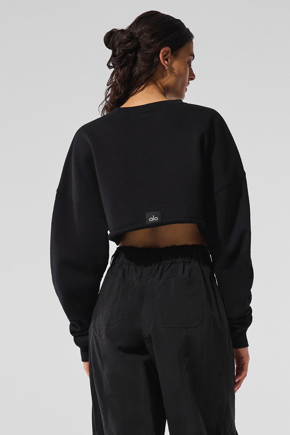 Extreme Cropped Pullover - Black Product Image