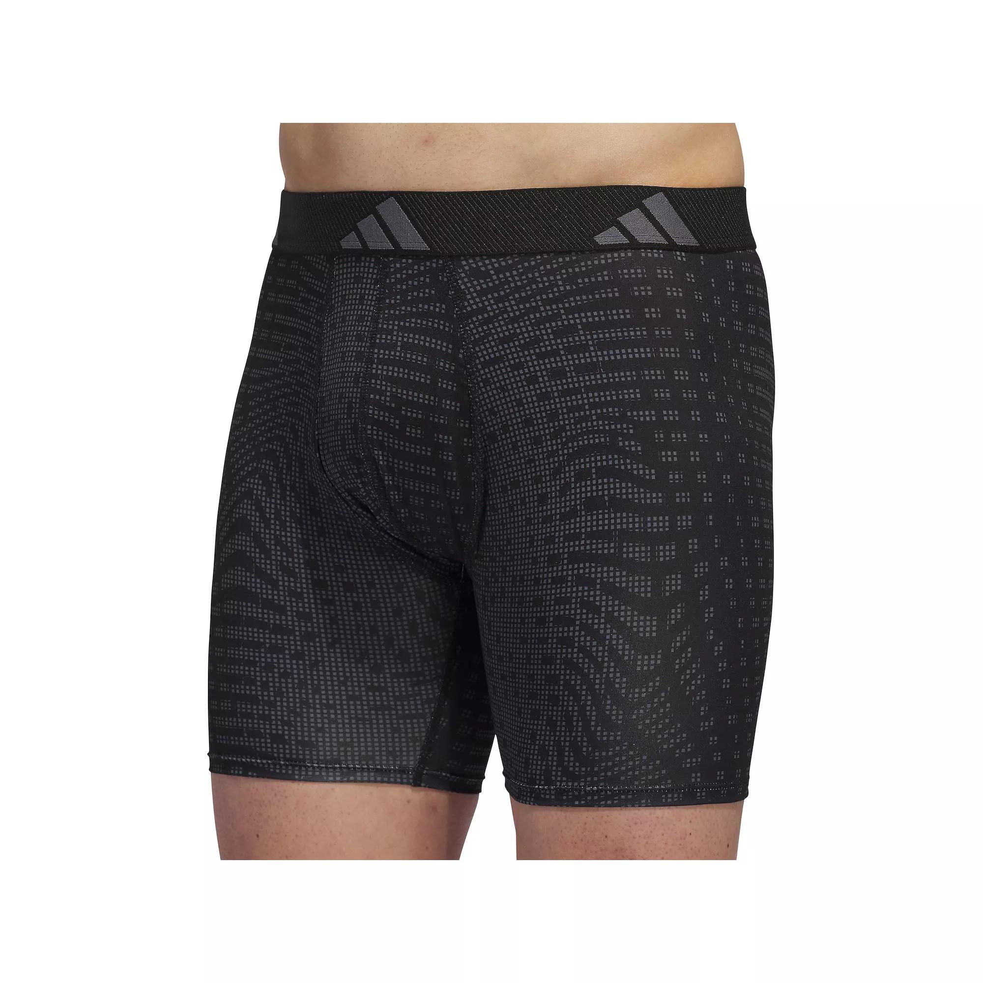 Men's adidas Microfiber Boxer Brief, Size: Small, Accelerate Onix Black Product Image