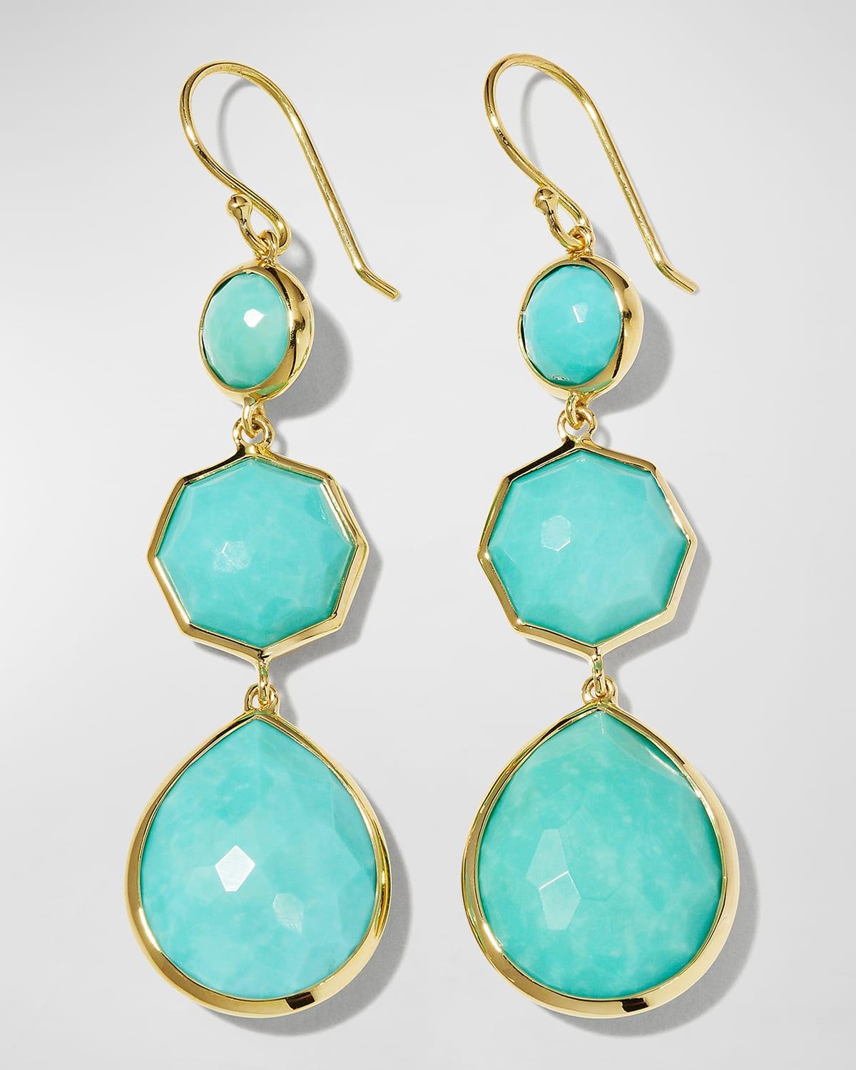Womens Rock Candy Small Crazy 8S 18K Green Gold & Gemstone Drop Earrings Product Image