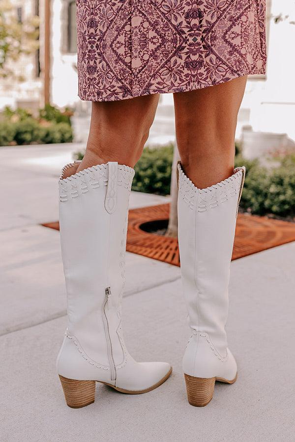 The Aubree Faux Leather Knee High Boot Product Image