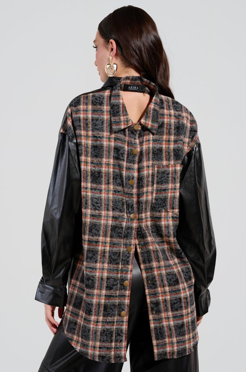 LANA BUTTON DOWN MULTI FUNCTION BLOUSE Product Image