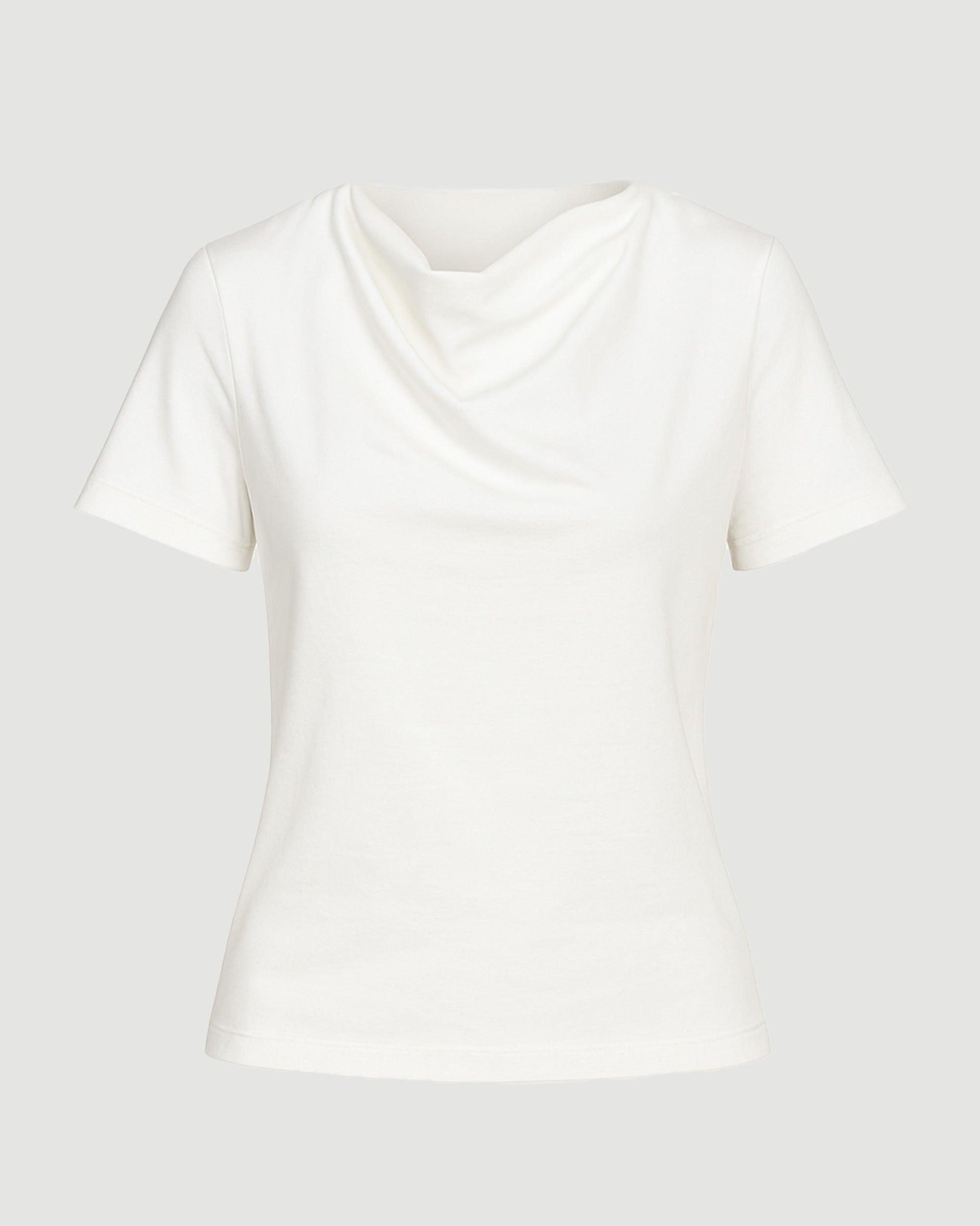 Kendra Organic Cotton Cowl-Neck Tee Product Image