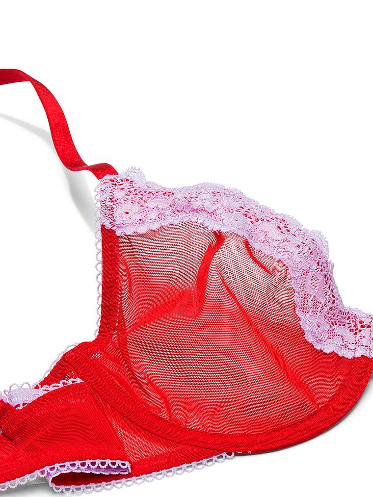 Tease Lace-Trim Unlined Demi Bra Product Image