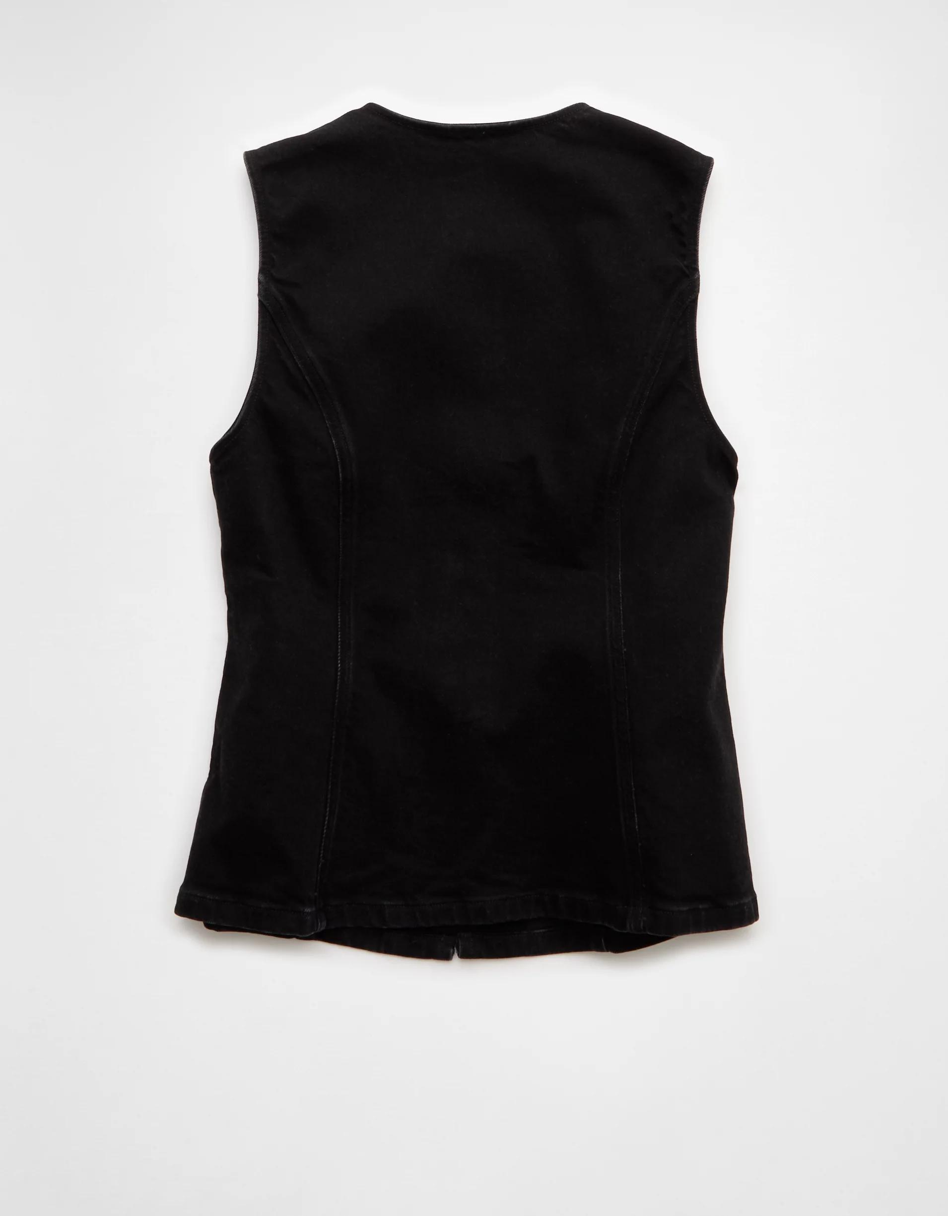 AE Crew Neck Button-Up Vest Product Image