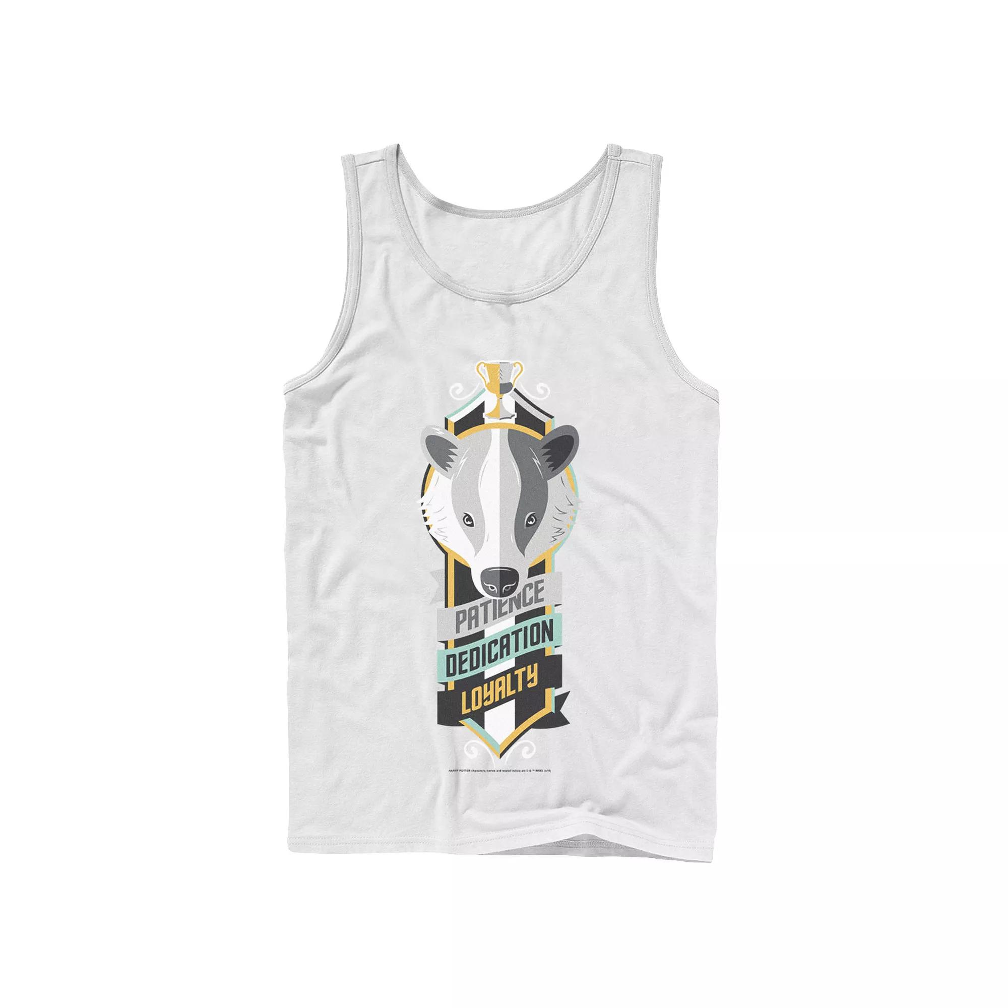 Men's Harry Potter Hufflepuff Attributes Badge Tank Top,  Product Image
