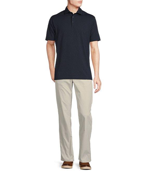 Cremieux Blue Label Geometric Print Performance Stretch Short Sleeve Golf Polo Shirt Product Image