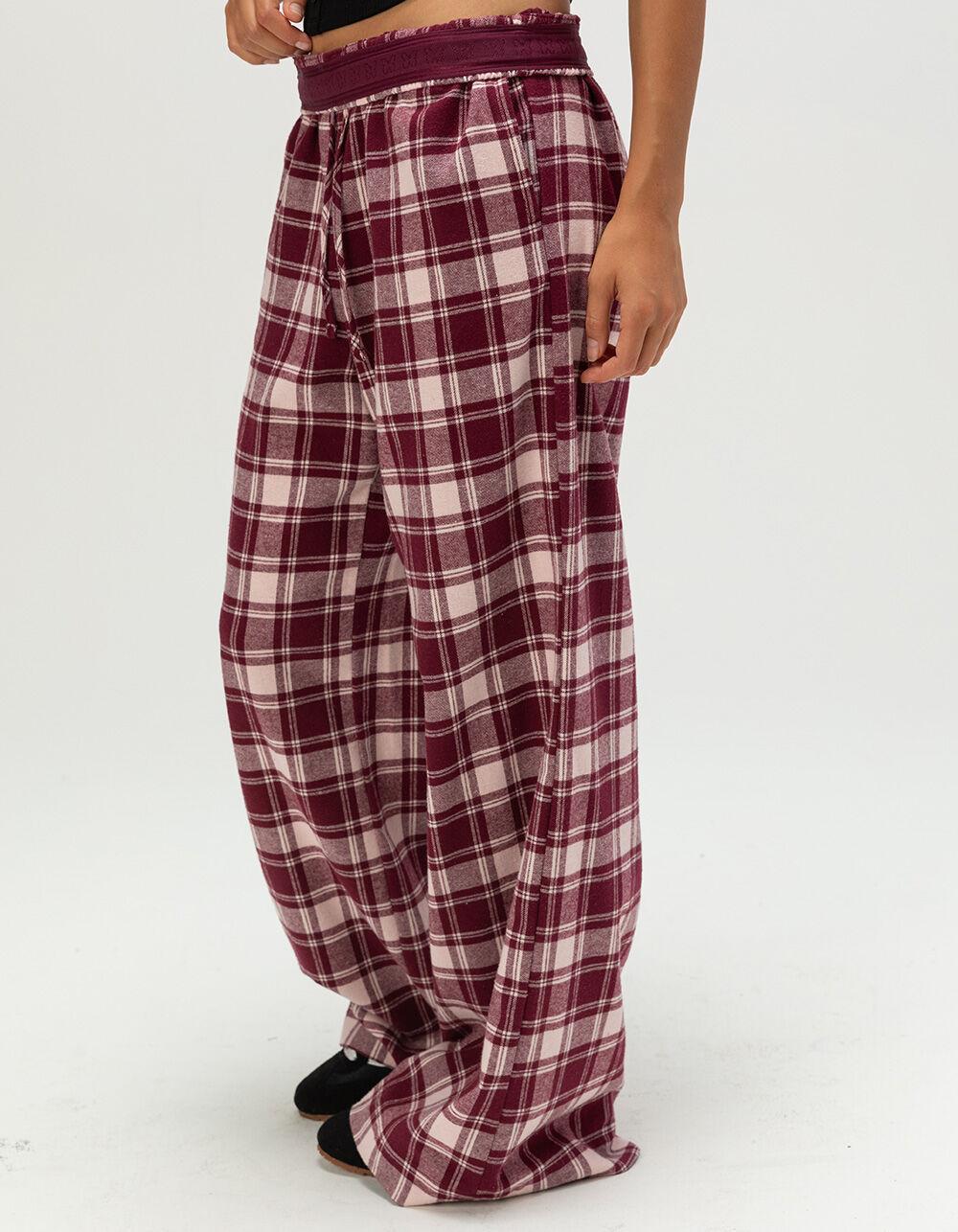 FULL TILT Womens Pajama Pants - BURGUNDY COMBO Product Image