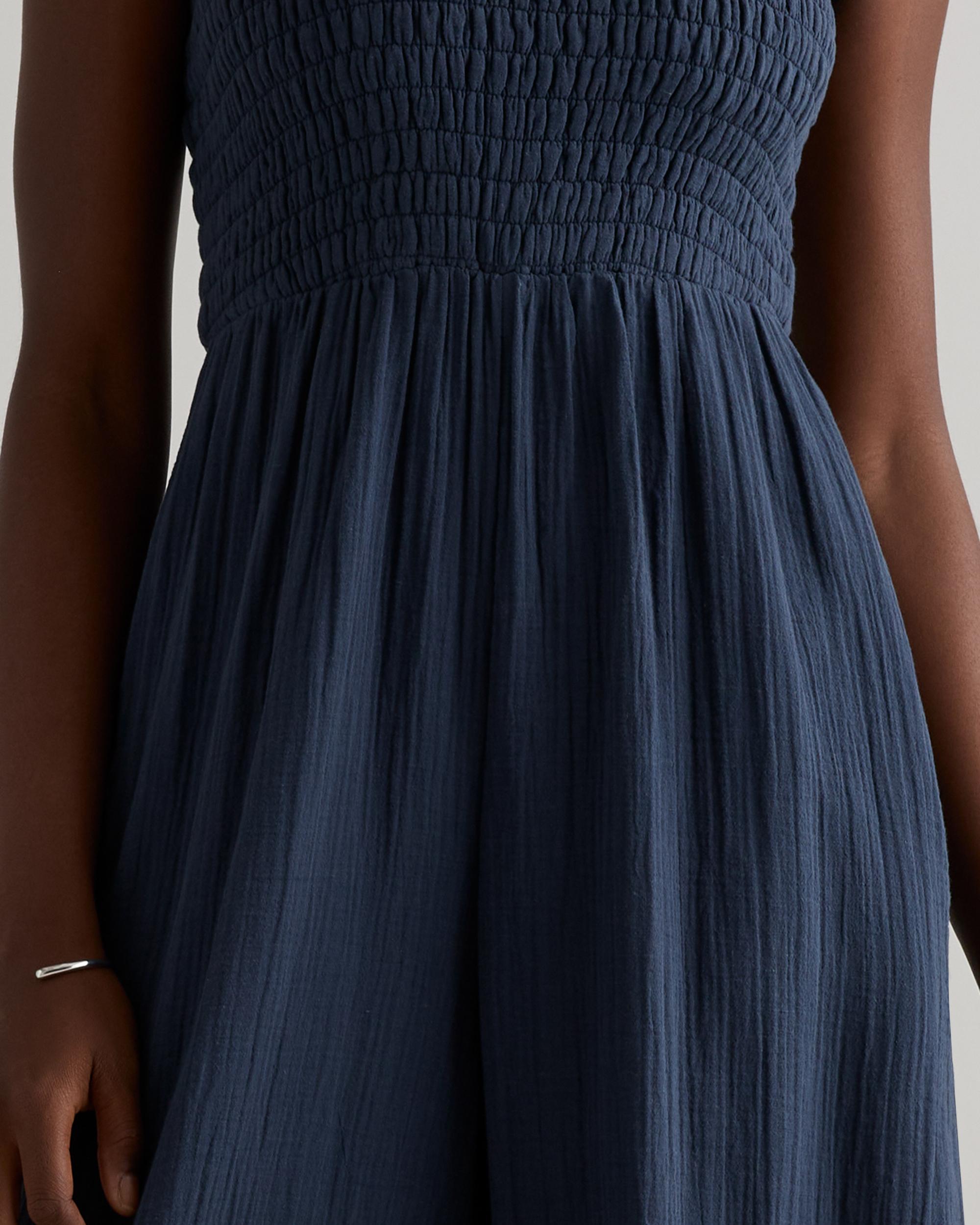 Quince | Women's Gauze Smocked Wide Leg Jumpsuit Organic Cotton Product Image