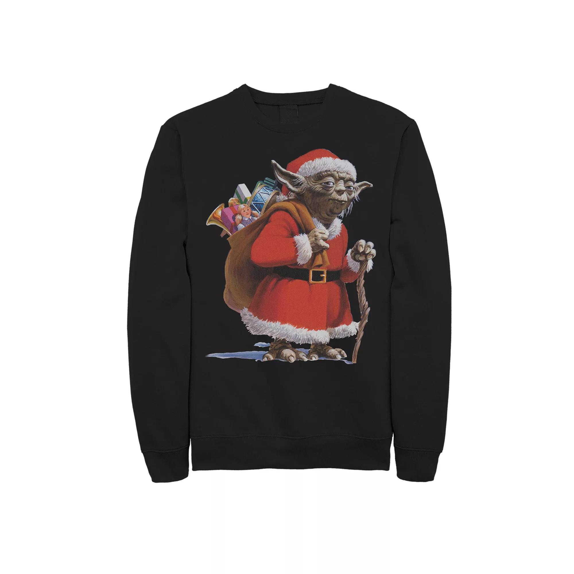 Men's Star Wars Yoda Santa Vintage Fleece,  Product Image
