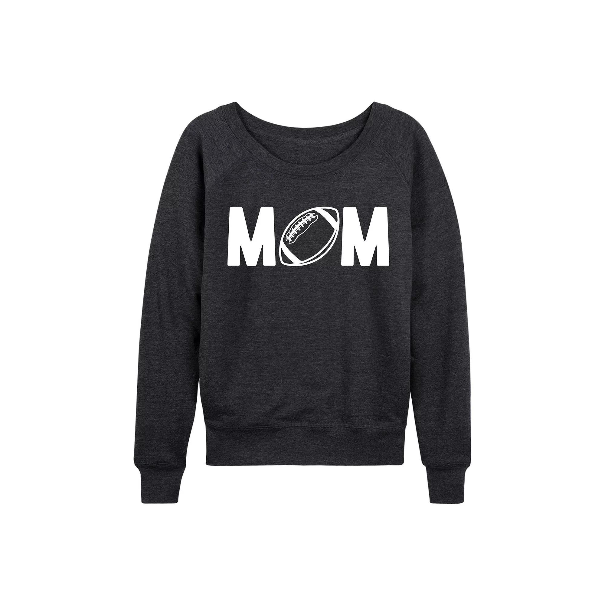 Women's Mom Football French Terry Long Sleeve Tee, Girl's,  Product Image