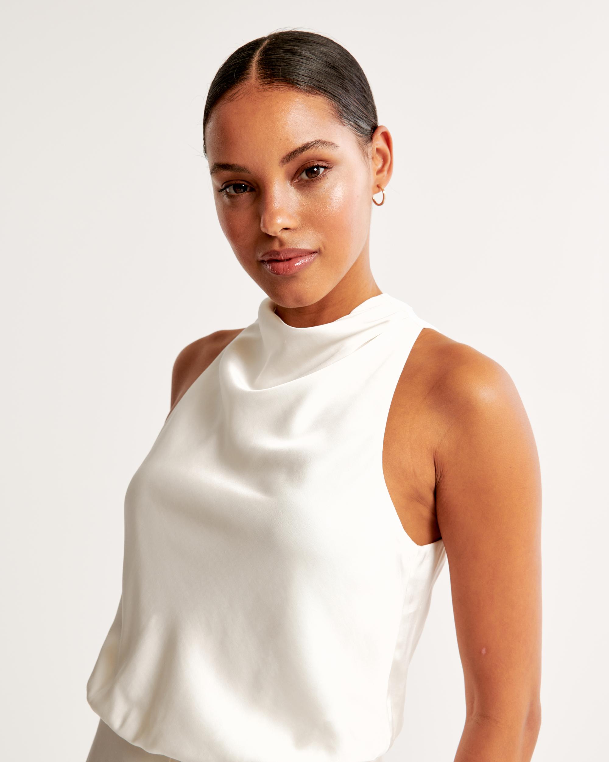 High-Neck Draped Jumpsuit Product Image