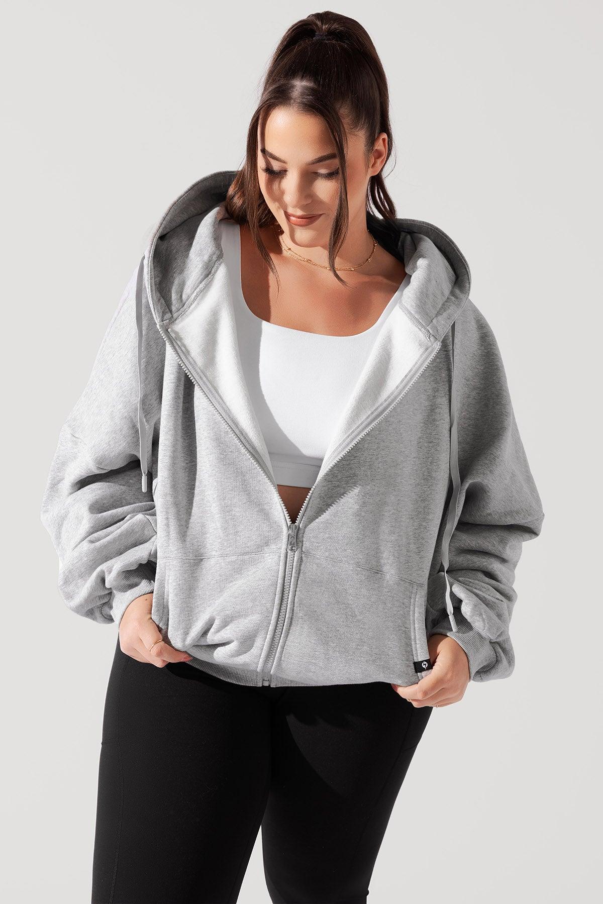 Zip Cloud Hoodie - Heather Grey Product Image