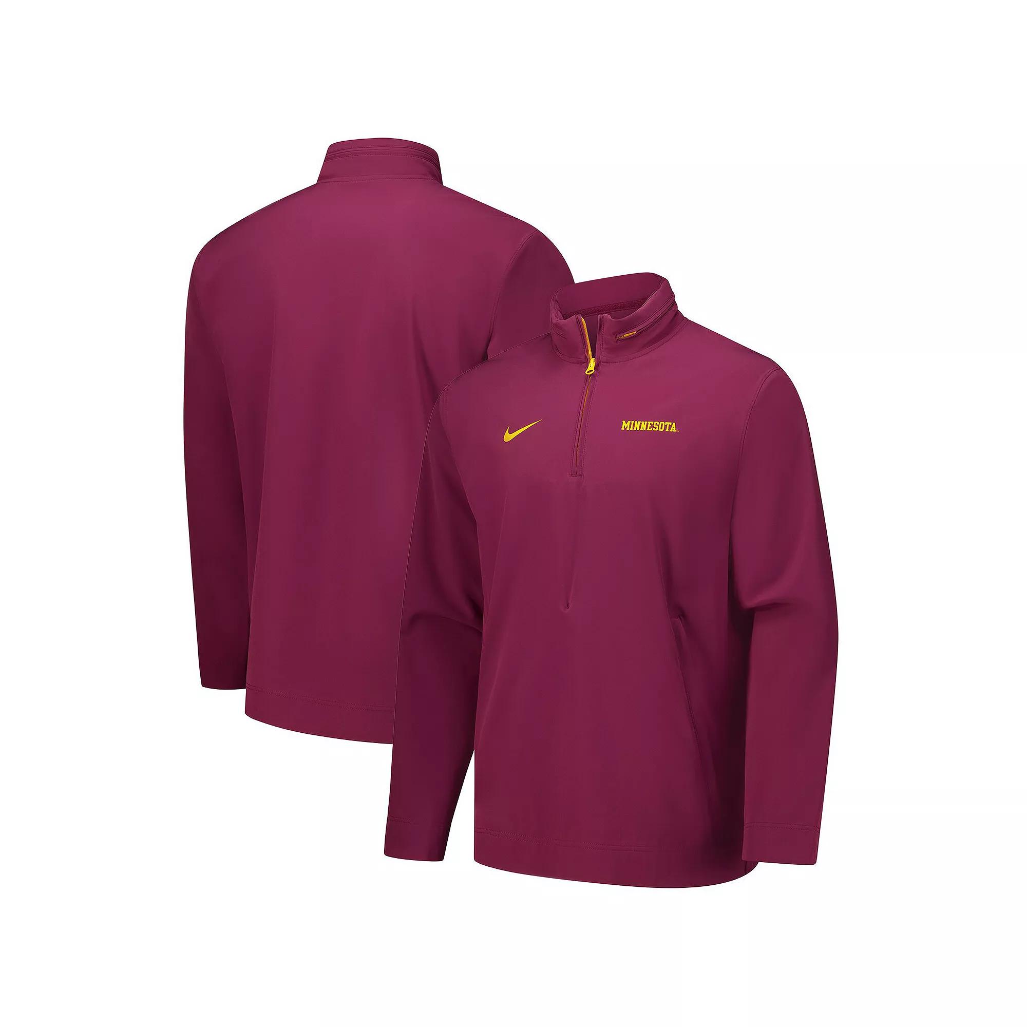 Men's Nike Maroon Minnesota Golden Gophers 2024 Sideline Coach Quarter-Zip Hoodie Jacket,  Product Image