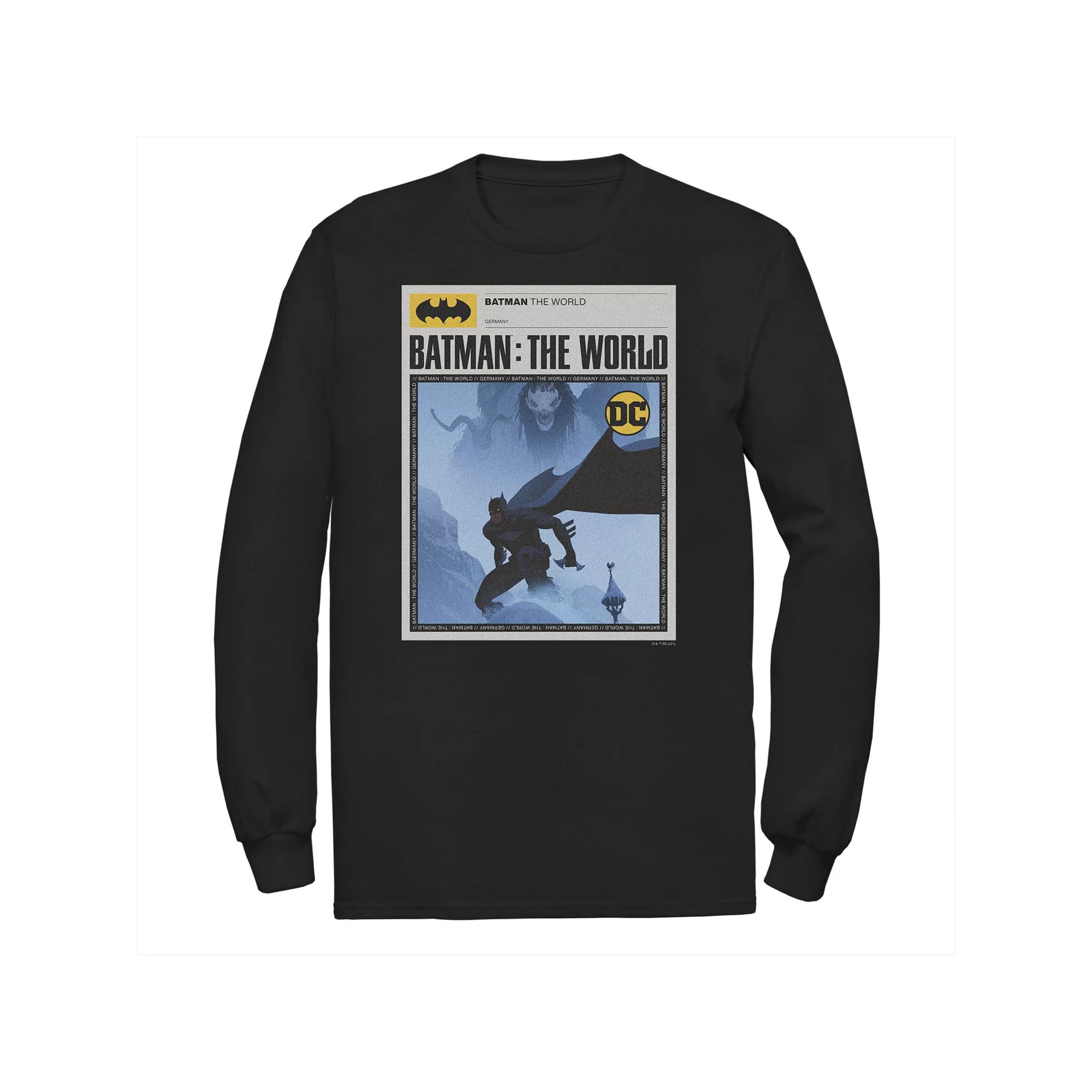 Big & Tall DC Comics Batman: The World Germany News Poster Tee, Men's,  Product Image